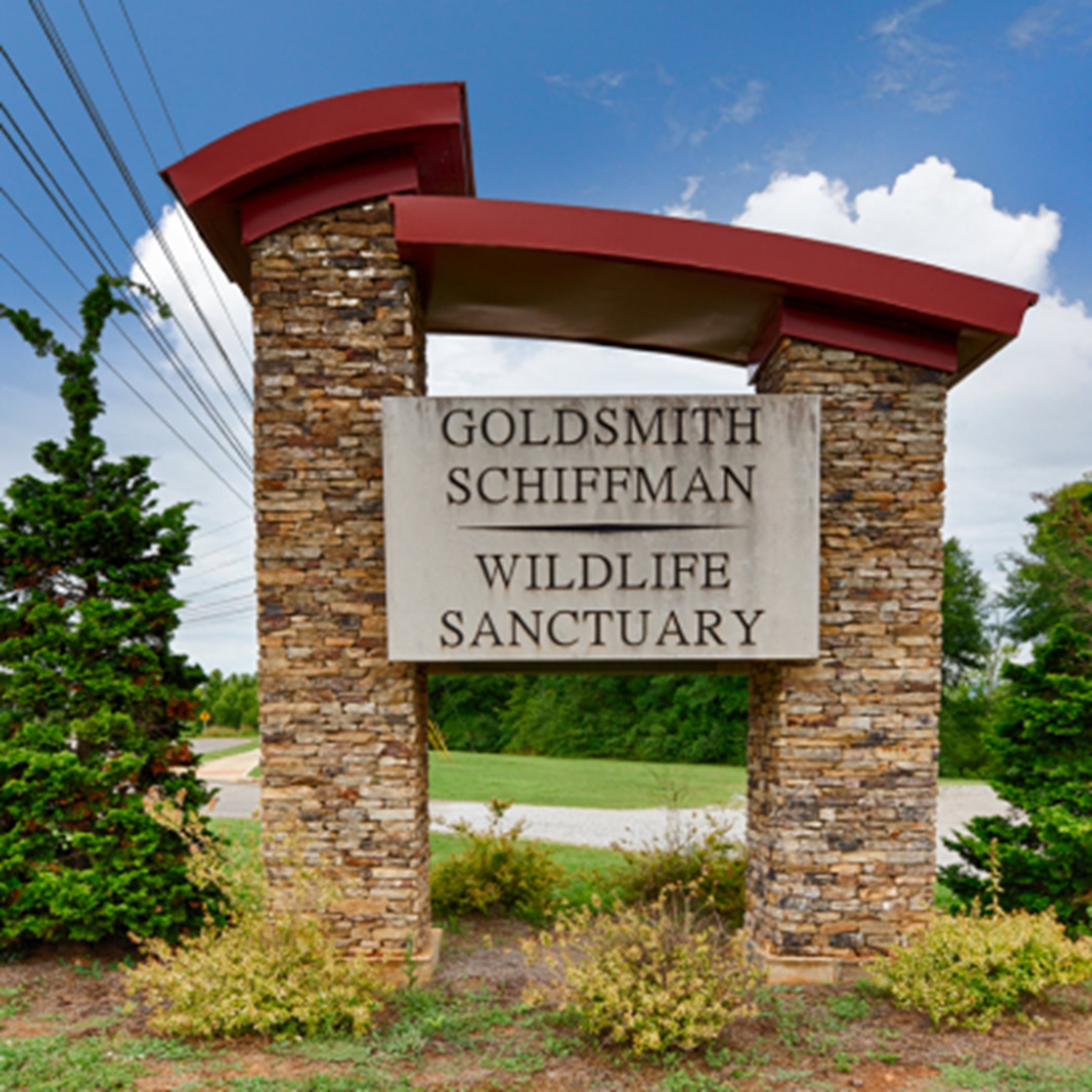 Goldsmith Schiffman Wildlife Sanctuary entry sign