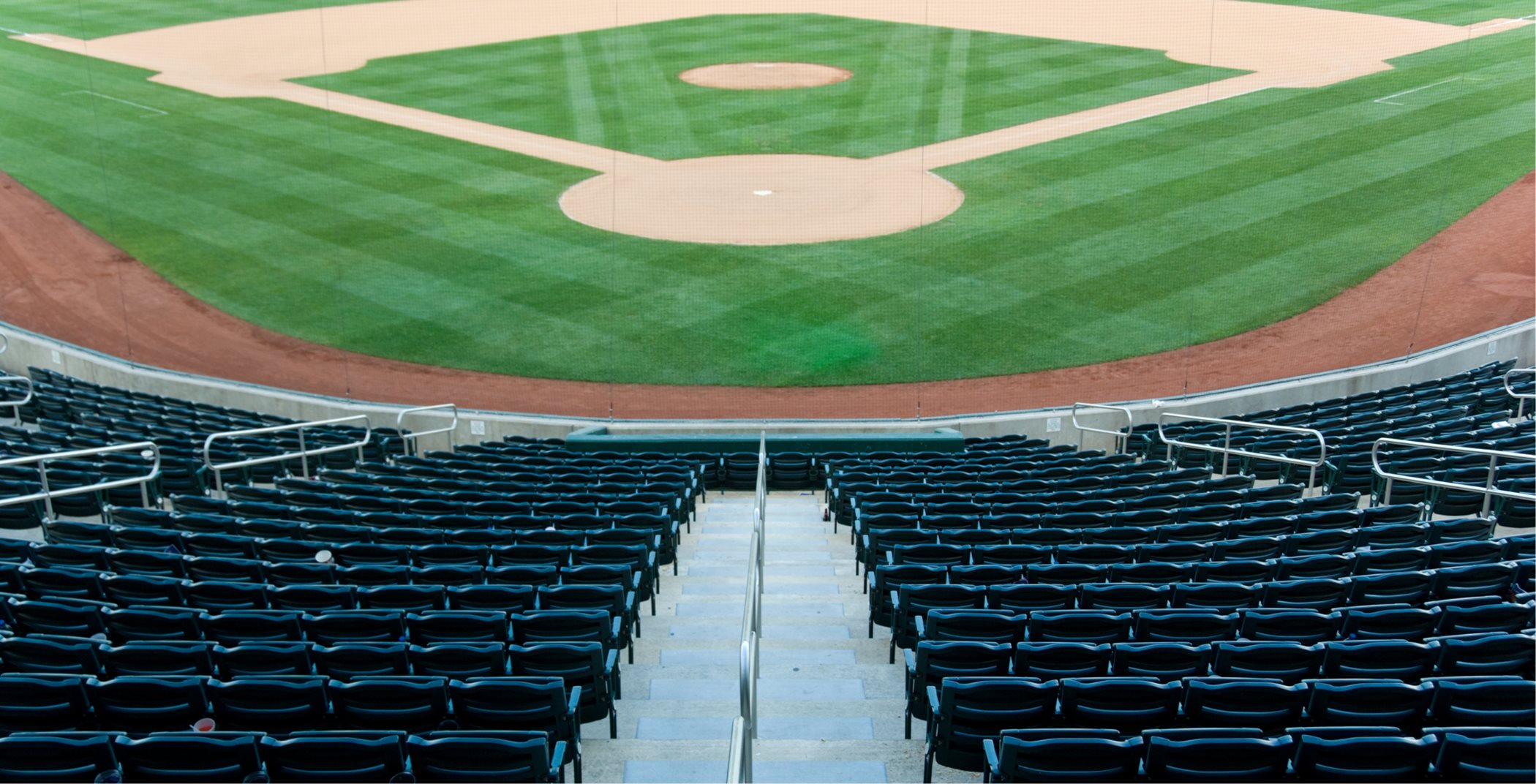 Baseball mound view from stands