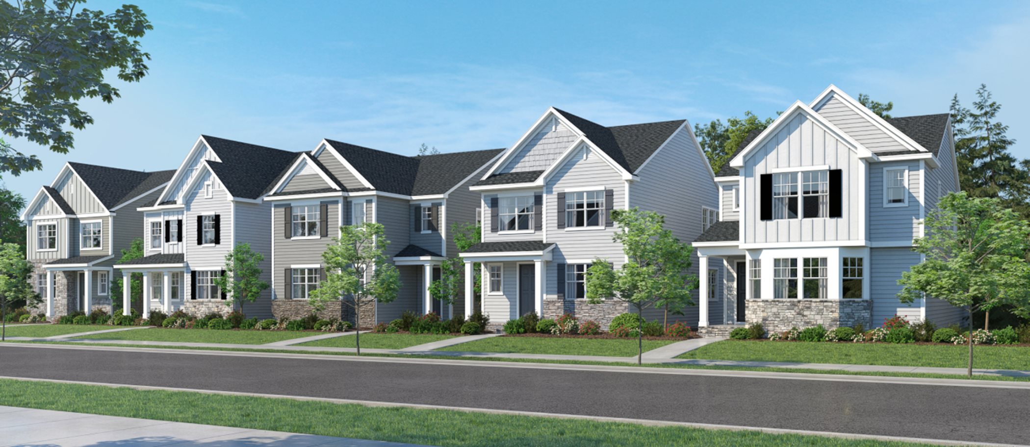 Streetscape for Cottage II at Smith Farm