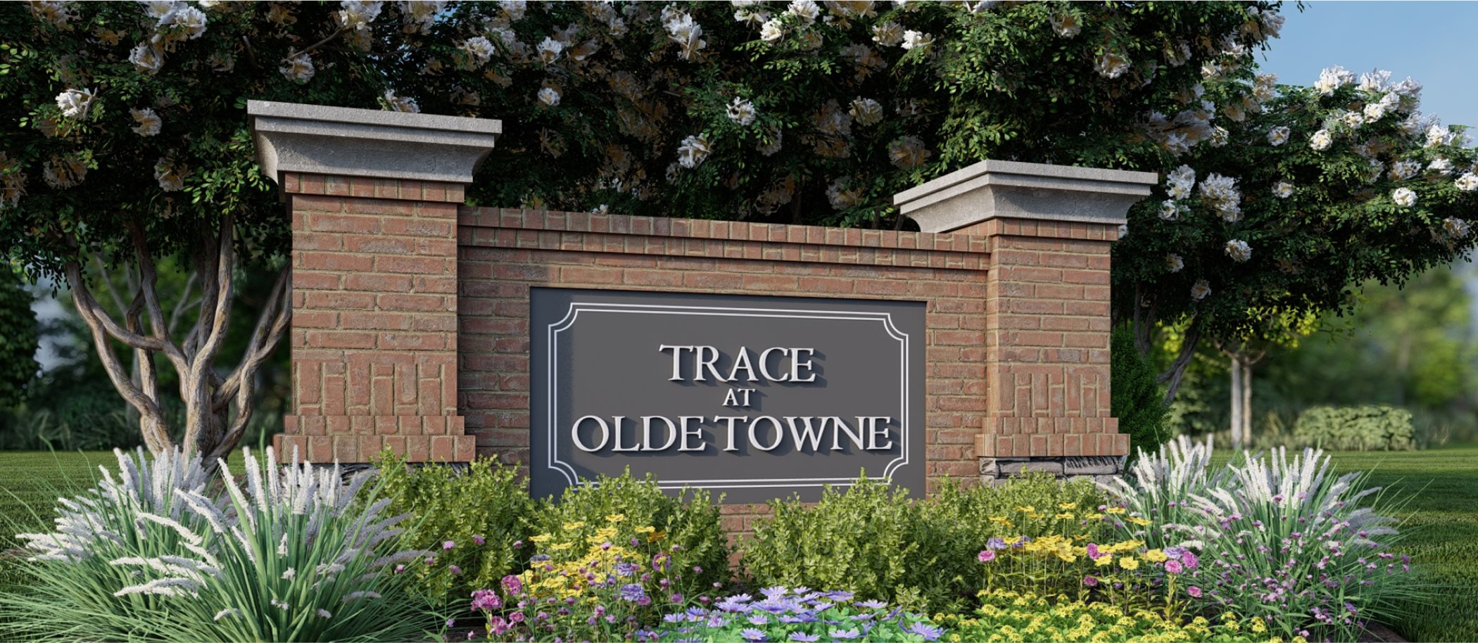 Trace at Old Towne entry monument