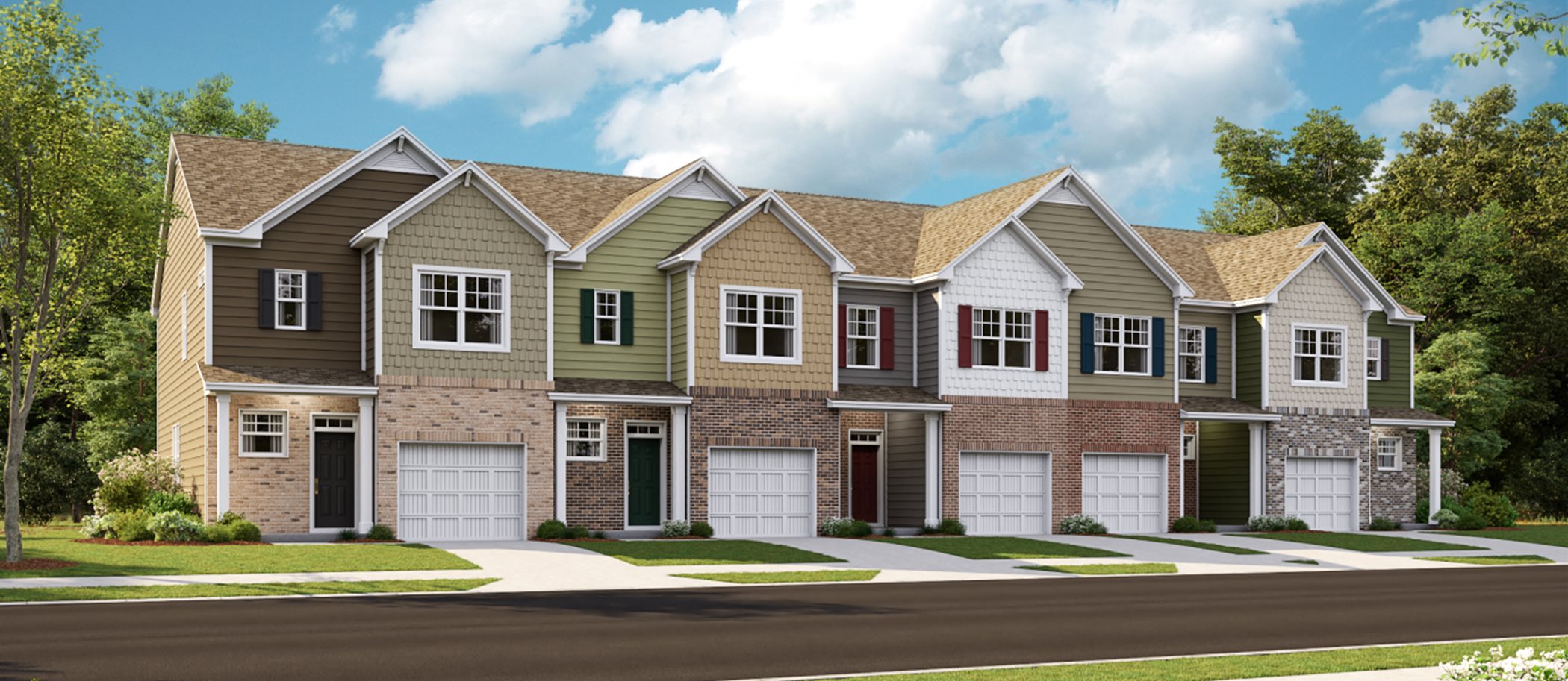 Chateau Townhomes Streetscene Rendering