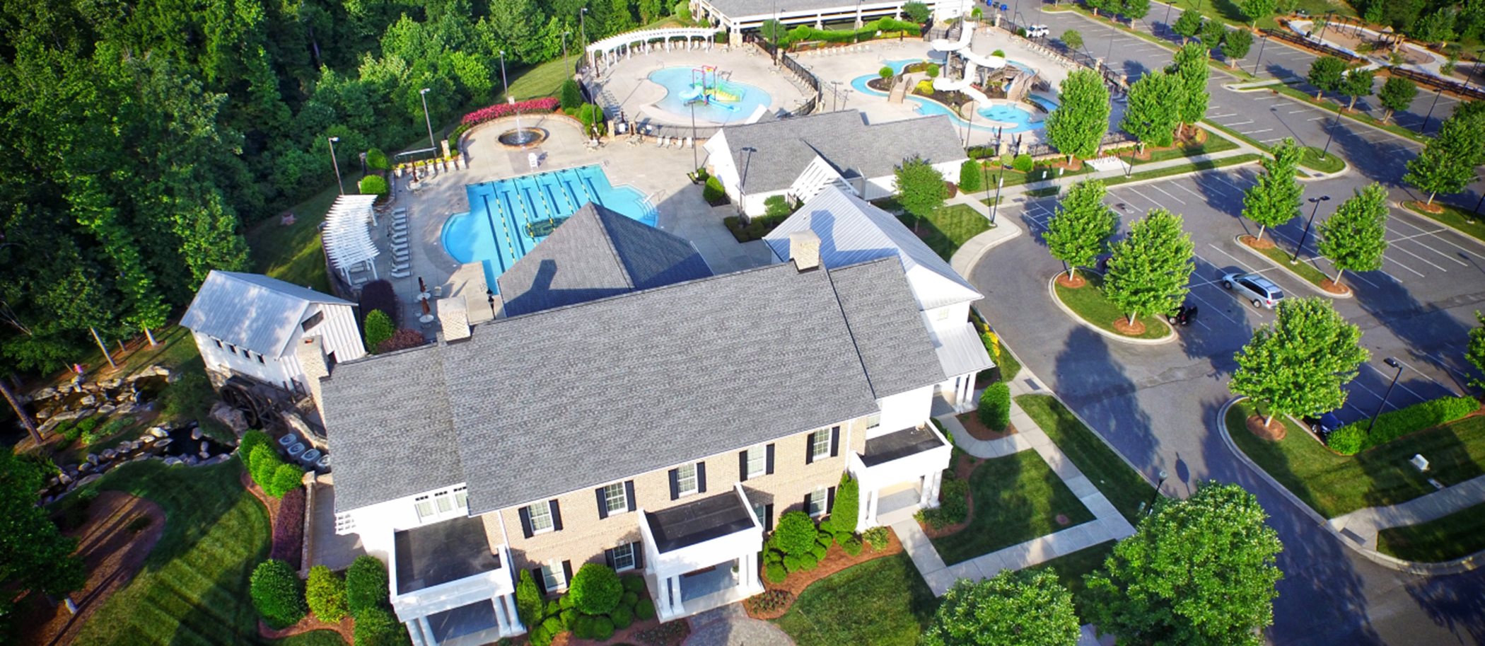 Aerial view of Millbridge Clubhouse and Swimming Pool