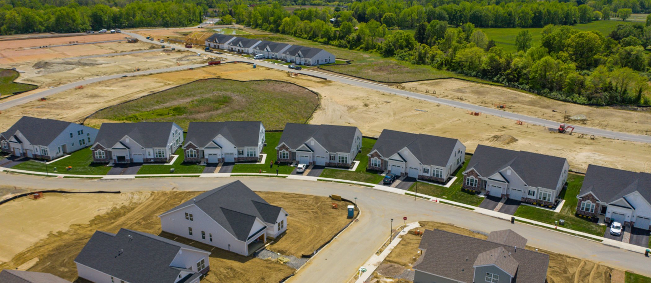 Aerial view of Carriage Homes Collection