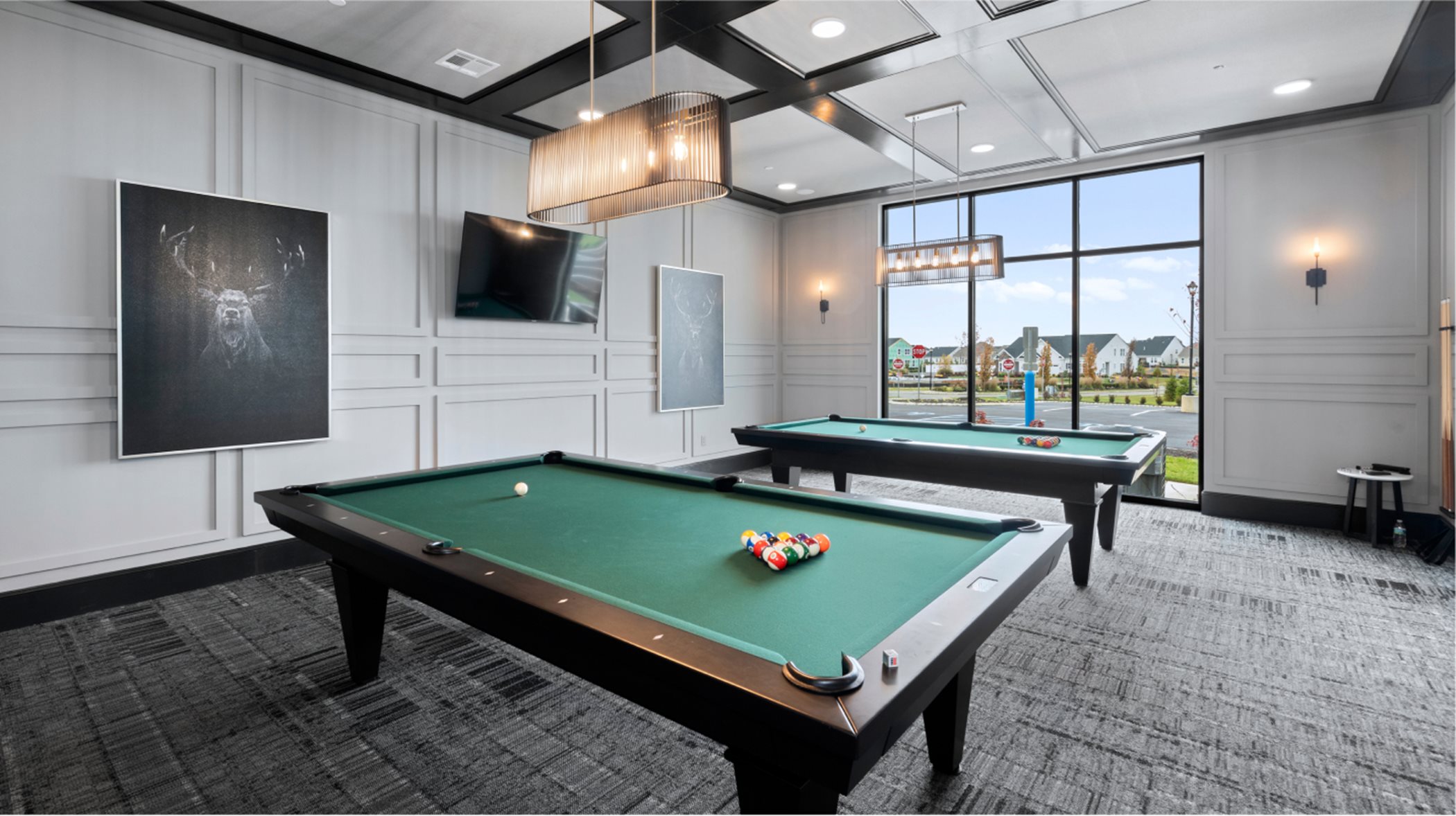 Clubhouse billiards room