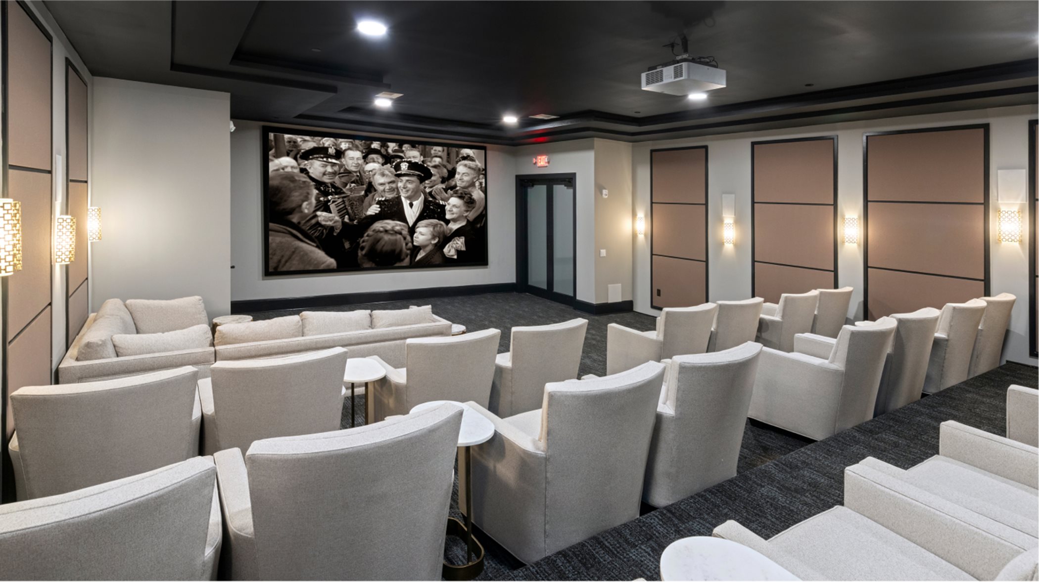 Clubhouse theater room