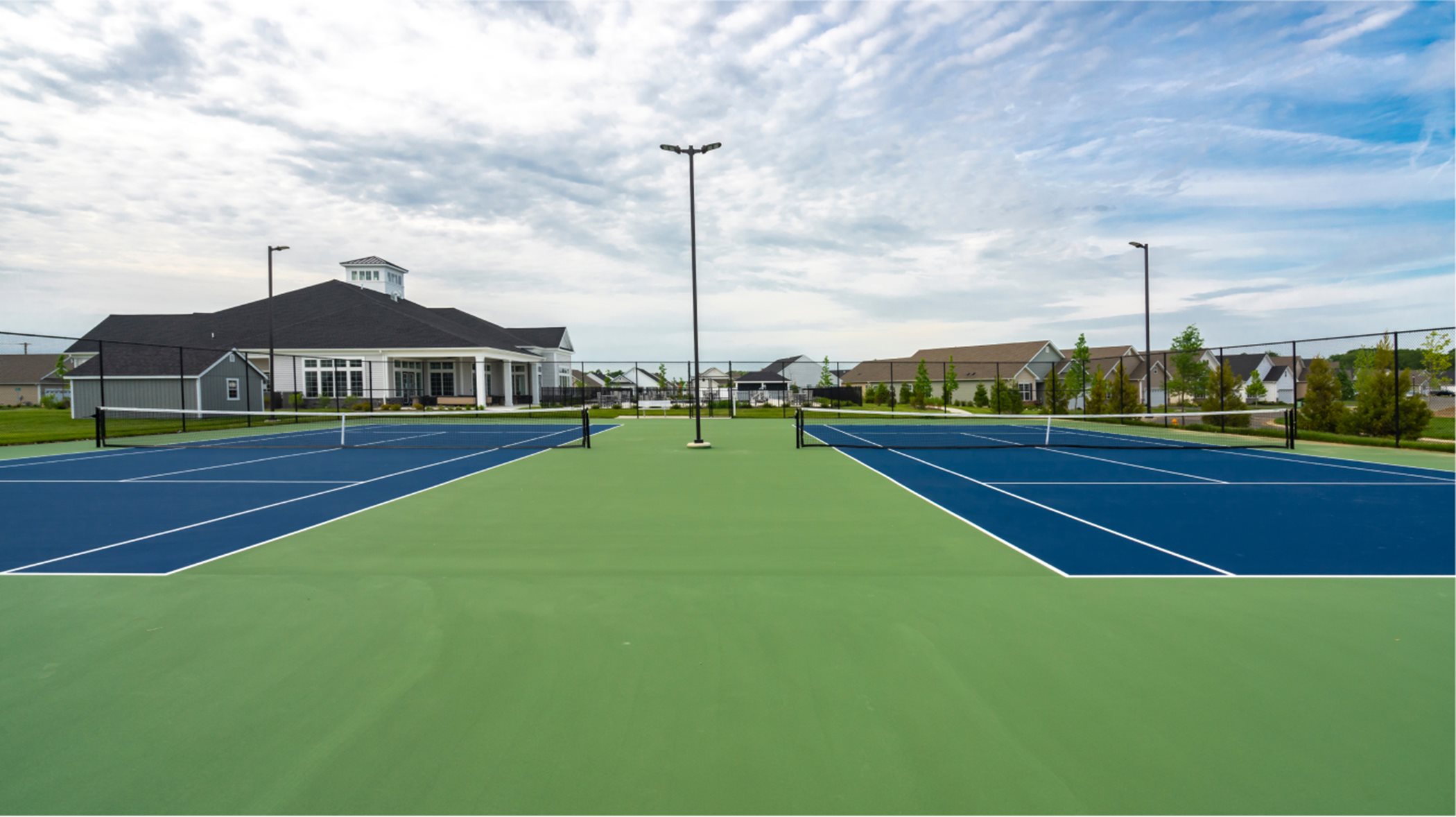 Clubhouse tennis court