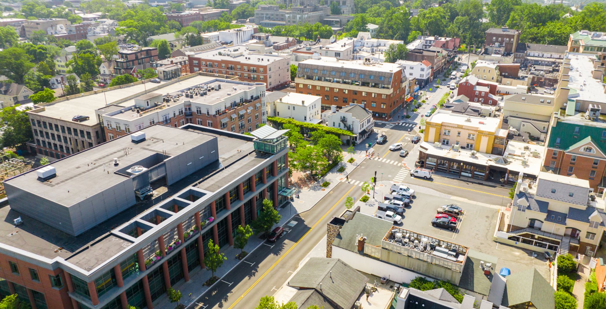 Aerial of Downtown Princeton