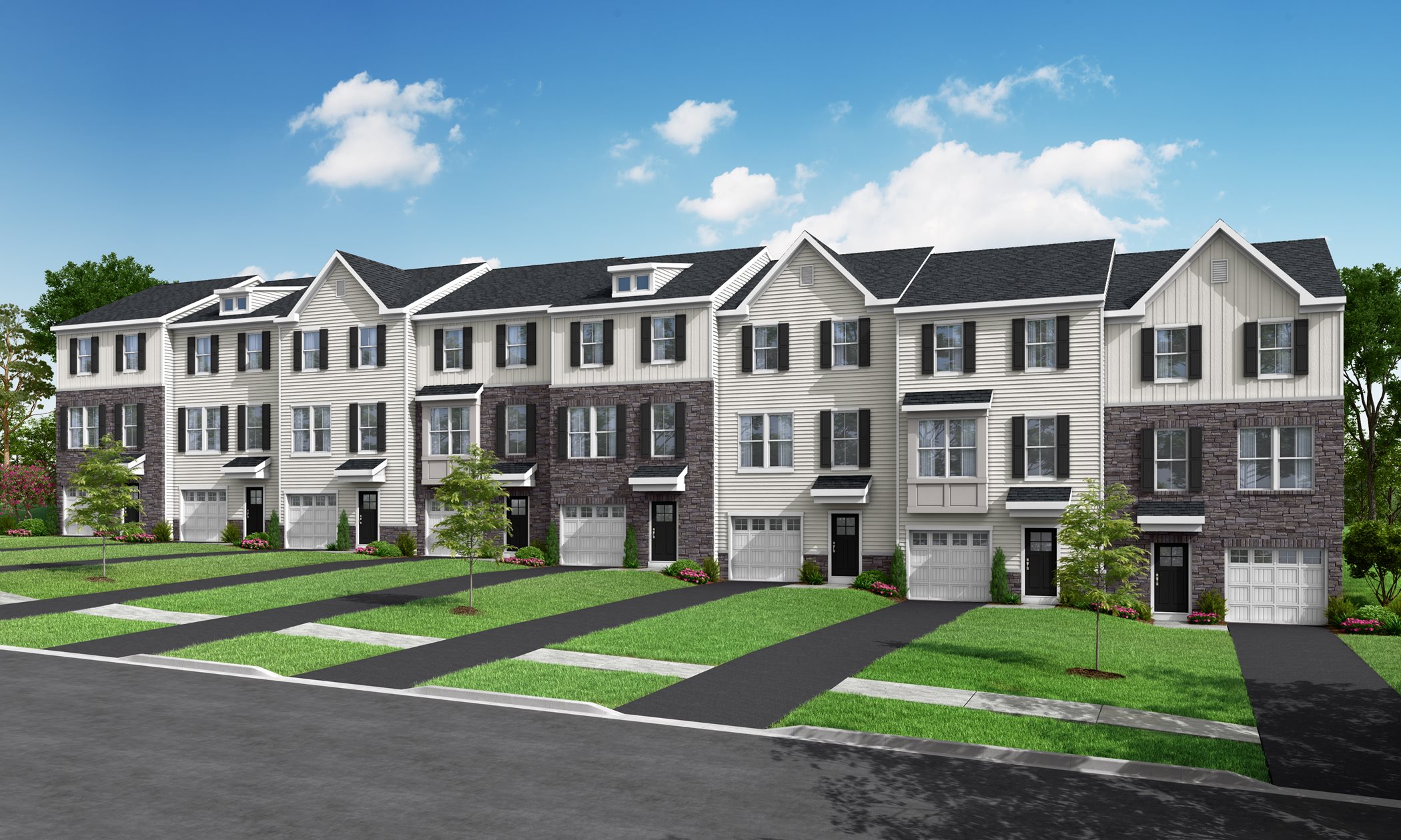 Villages at Spring Hill - Chase Townhome exteriors