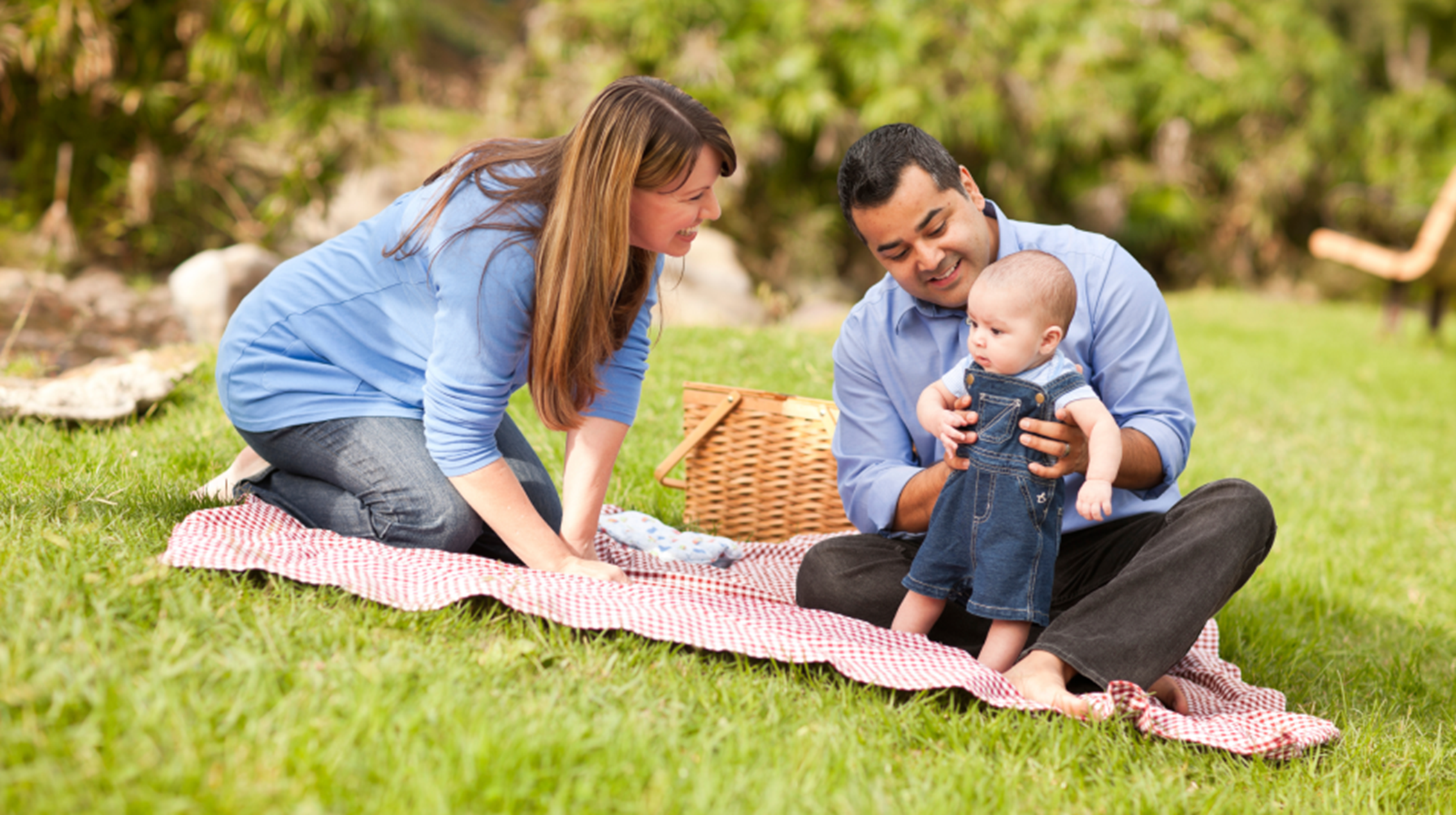 Family enjoying a picnic
