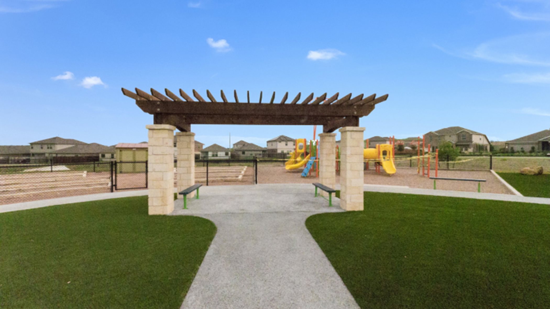 Sun Chase Covered area and playground