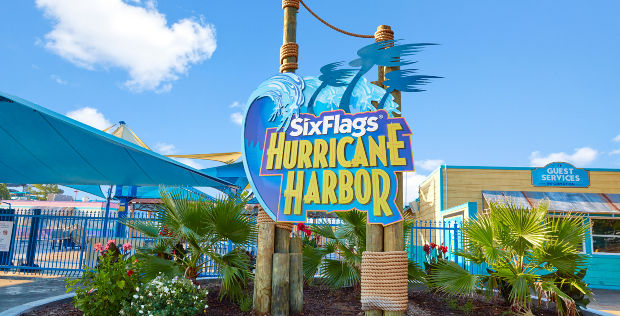 Six Flags Hurricane Harbor sign