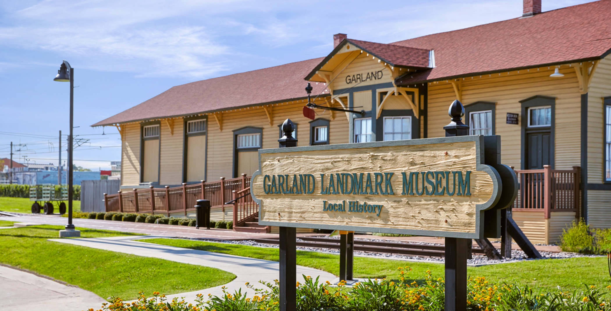Outside Garland Landmark Museum