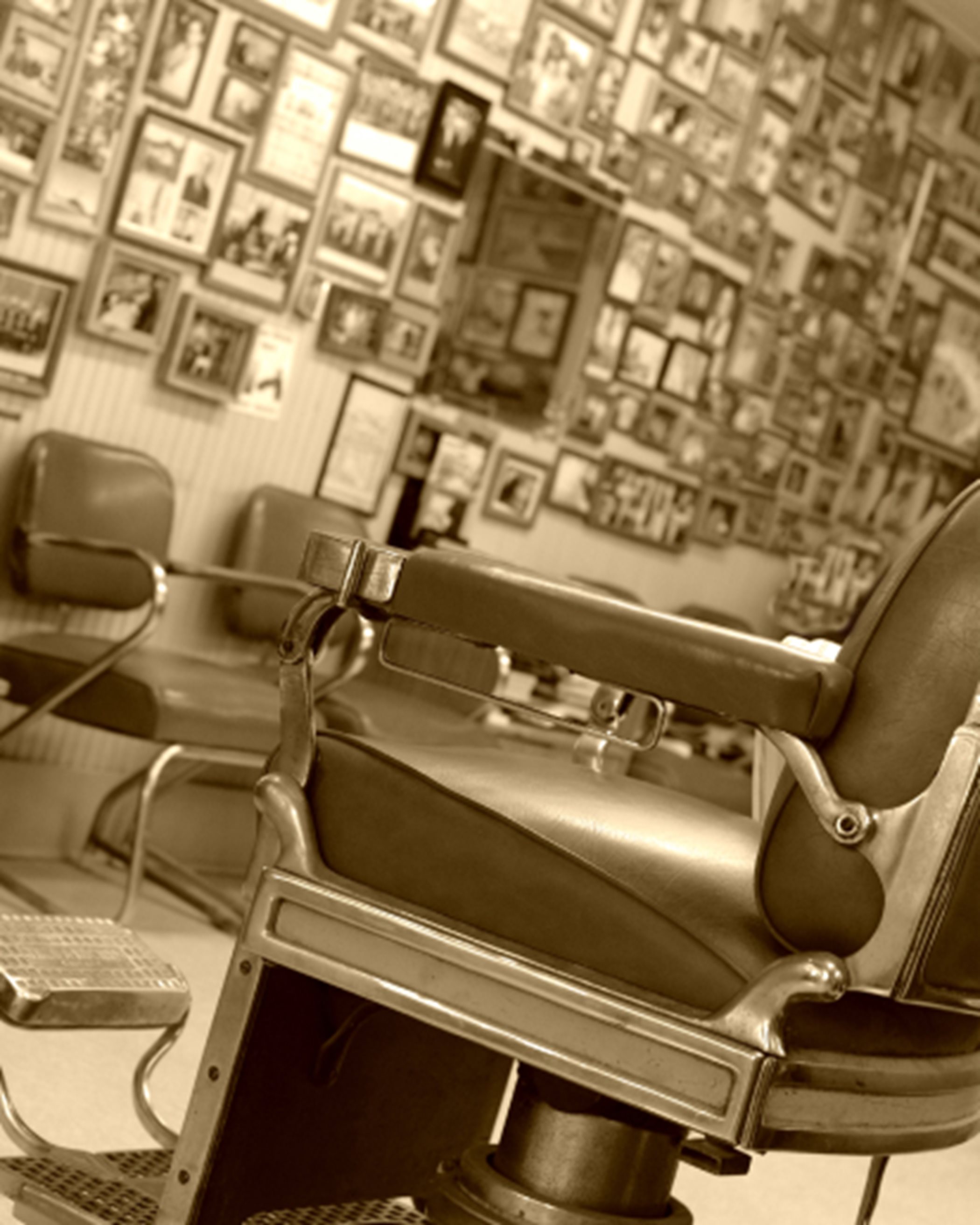 A barbershop chair