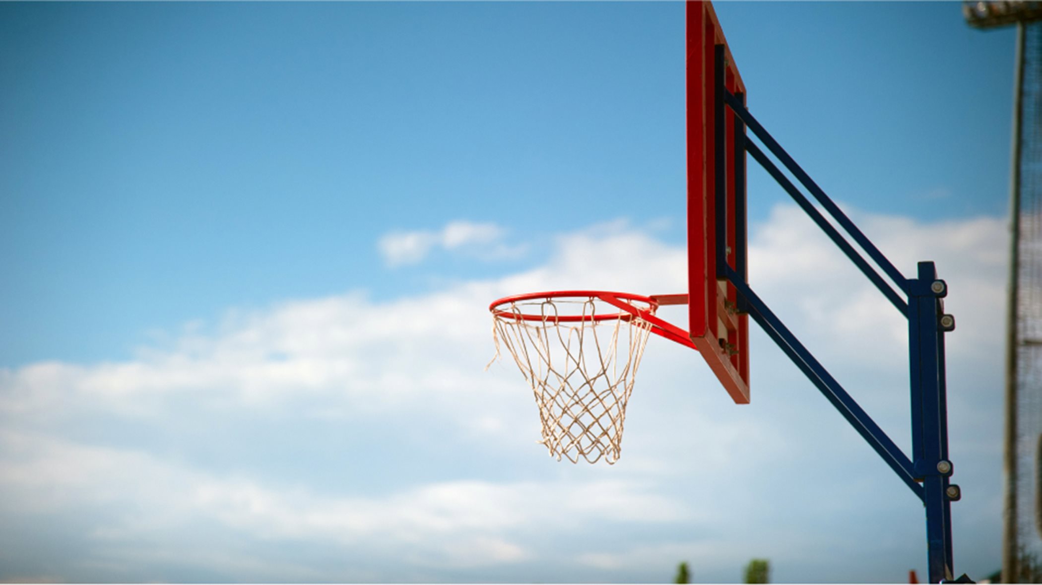 Close up of a basketball net