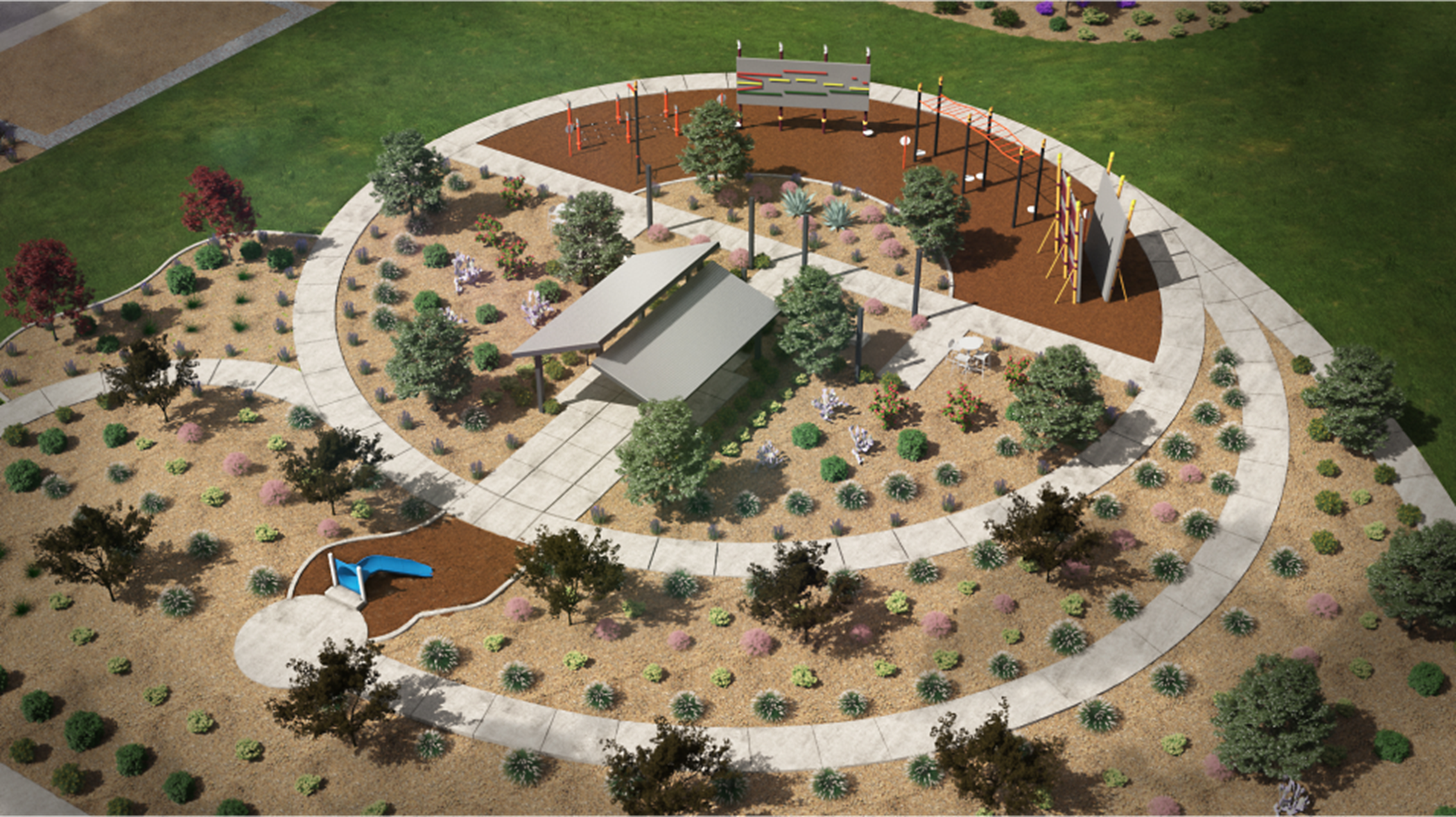 Park with playground 