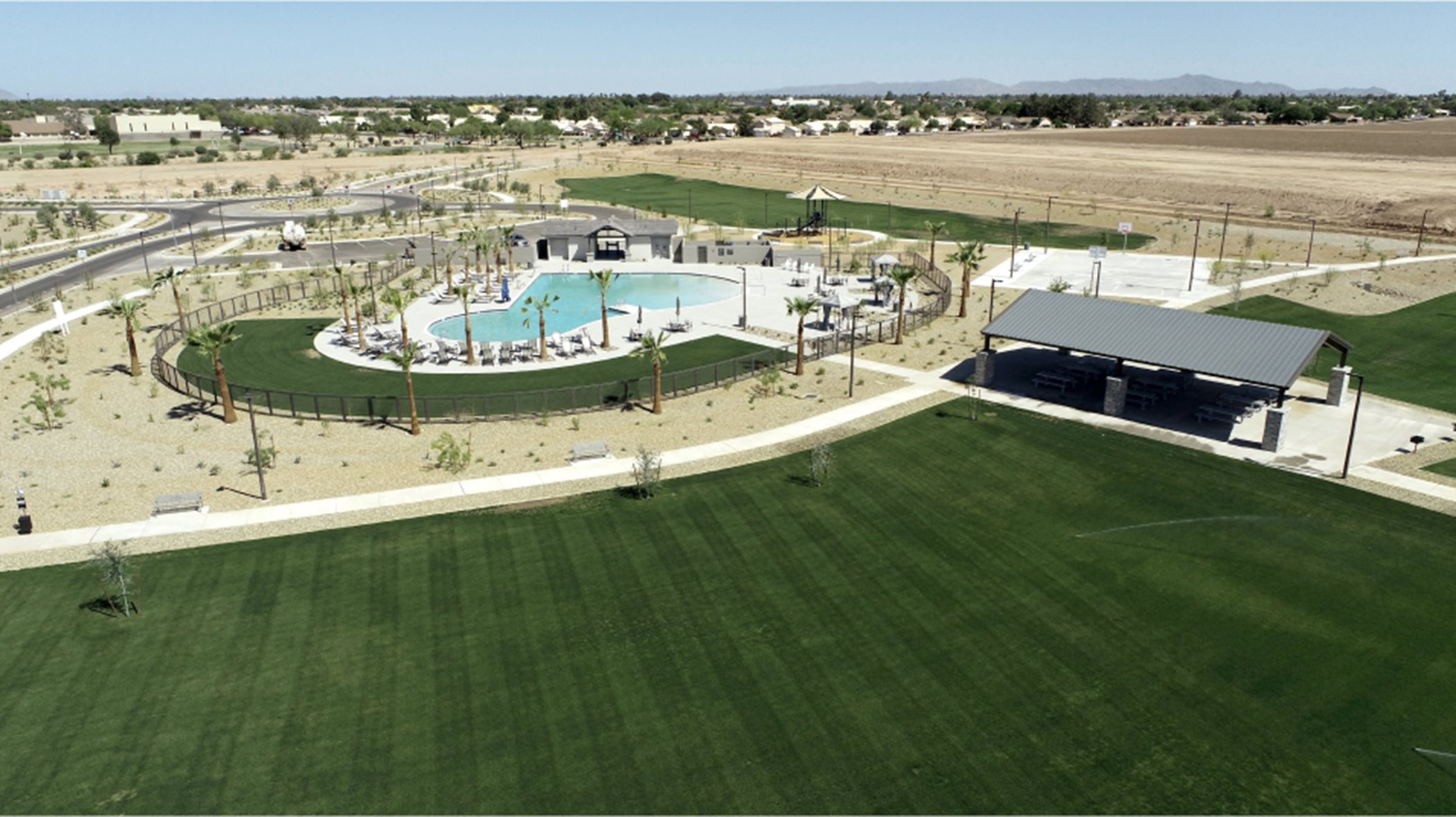 Pool and field