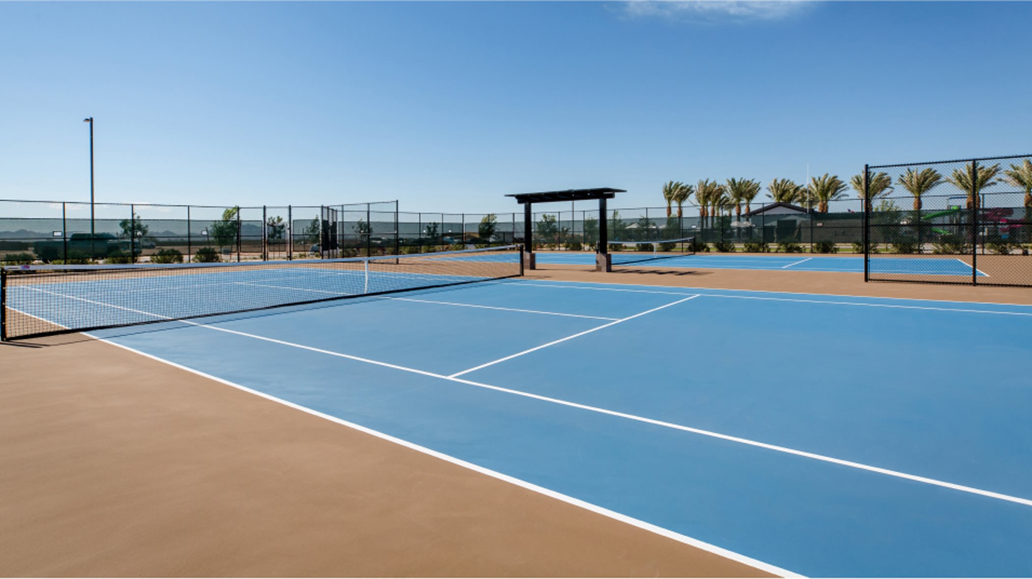 Tennis court in daylight