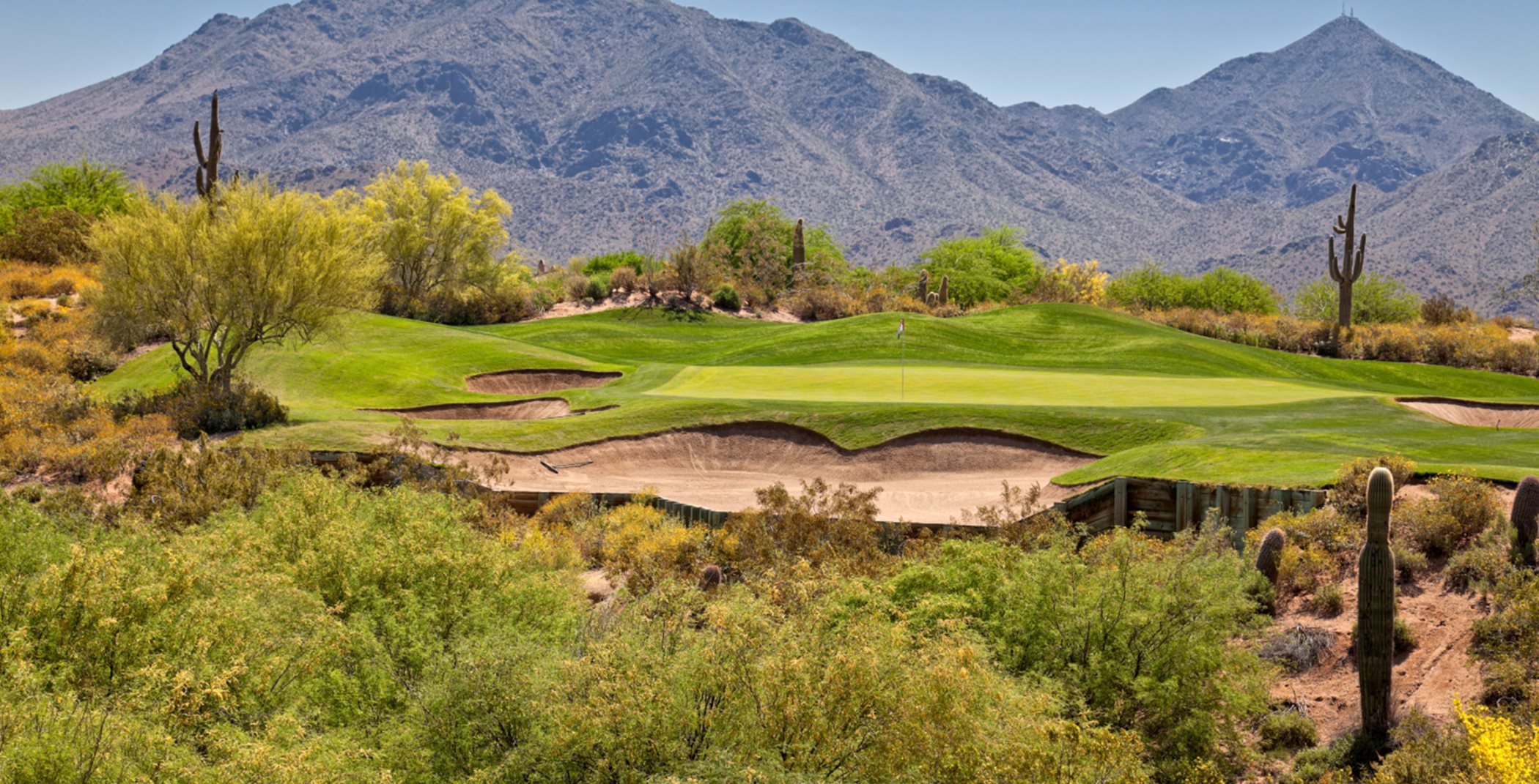 A desert golf course
