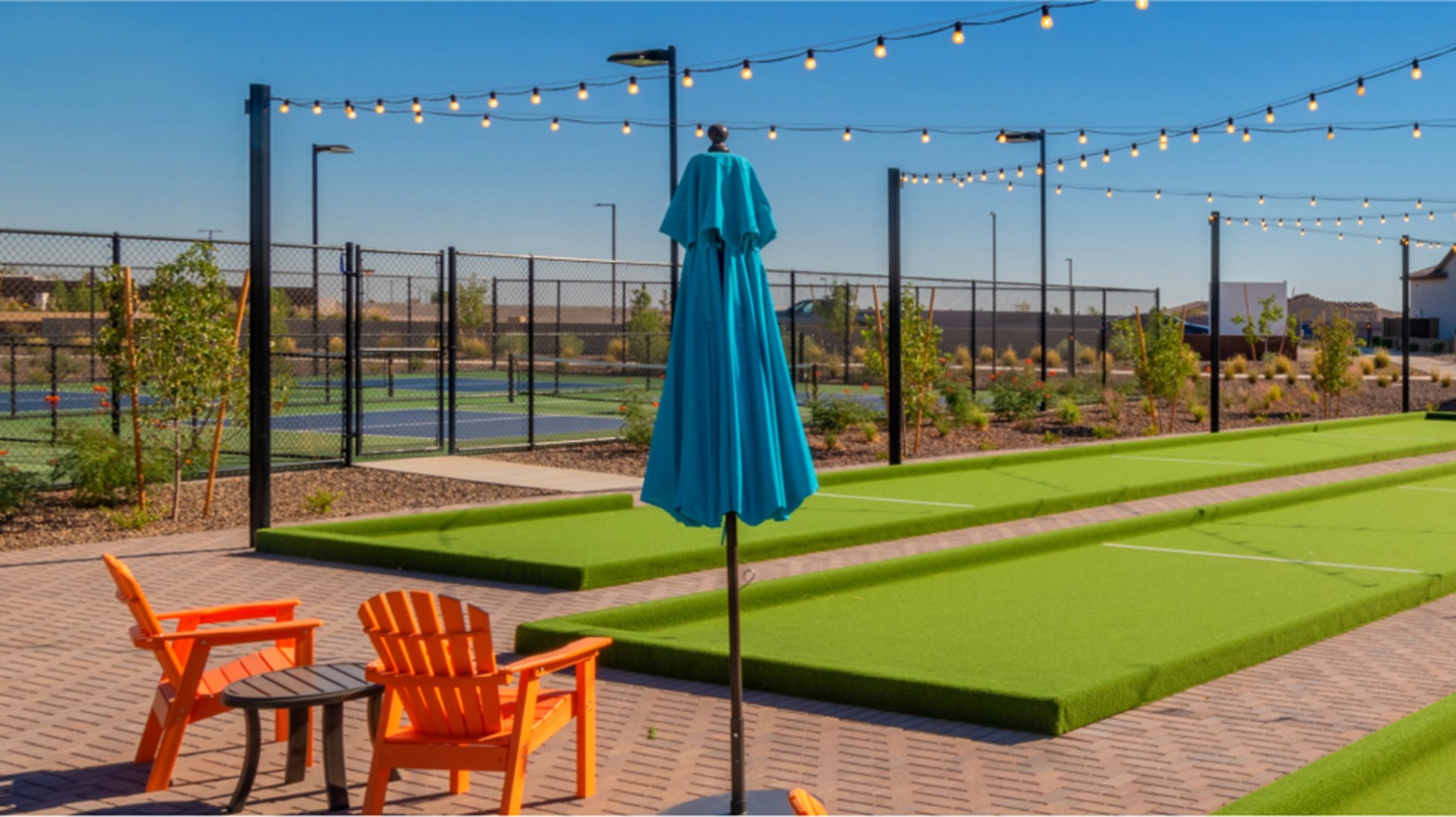 Asante Heritage turf bocce ball courts