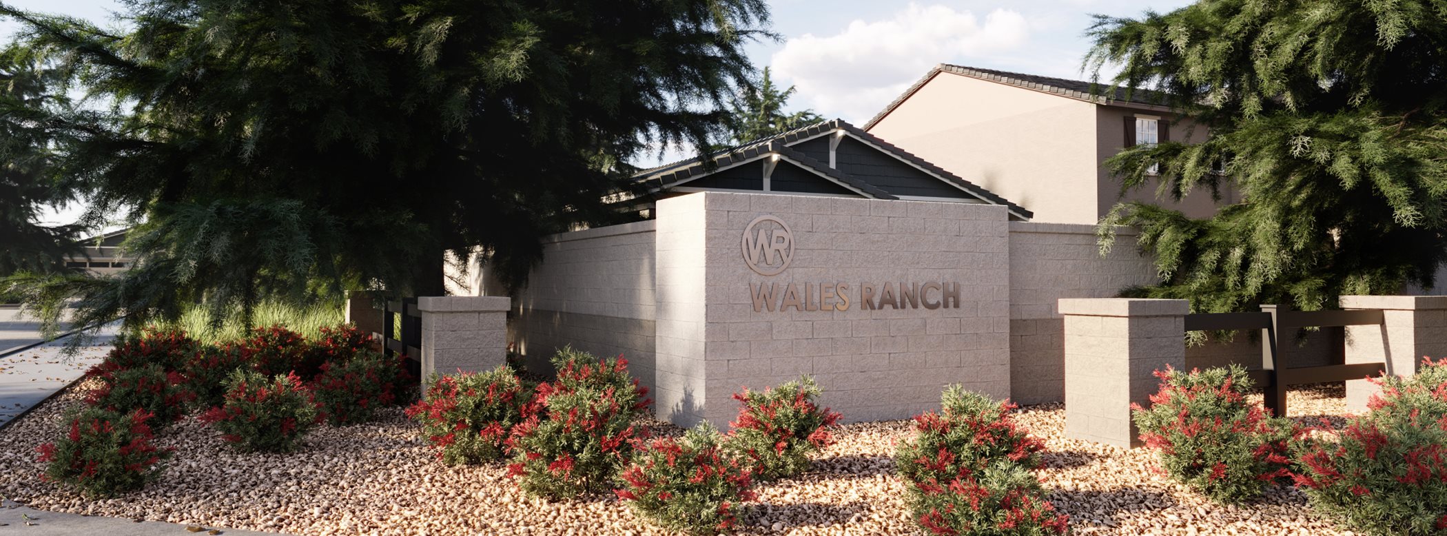 Wales ranch entry monument