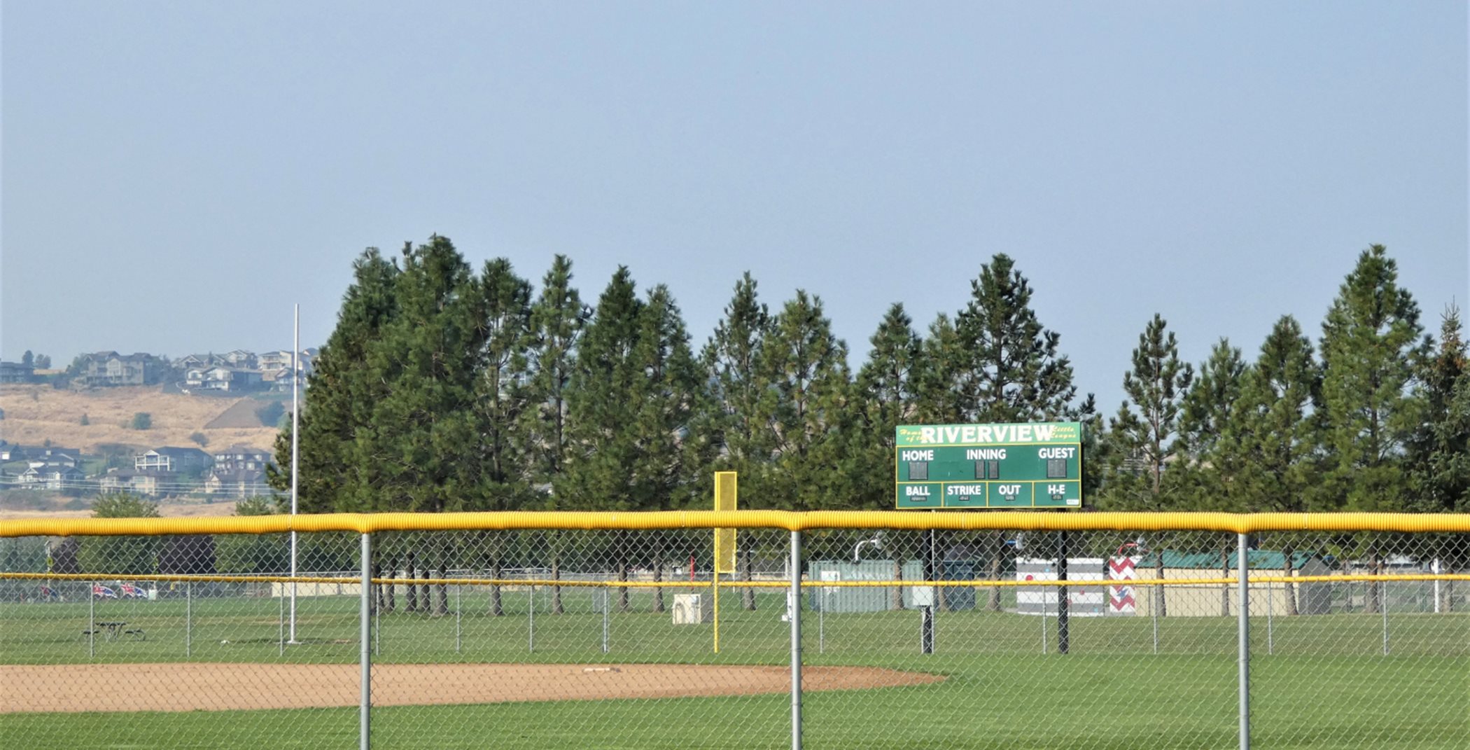 Little league baseball field in daylight