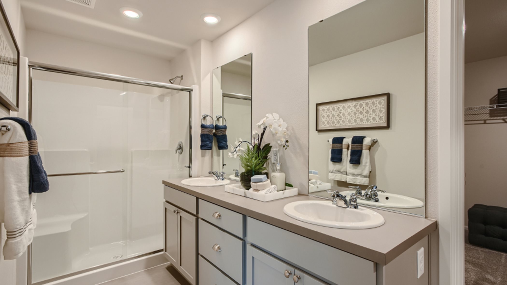 Owner's suite bathroom with dual sinks