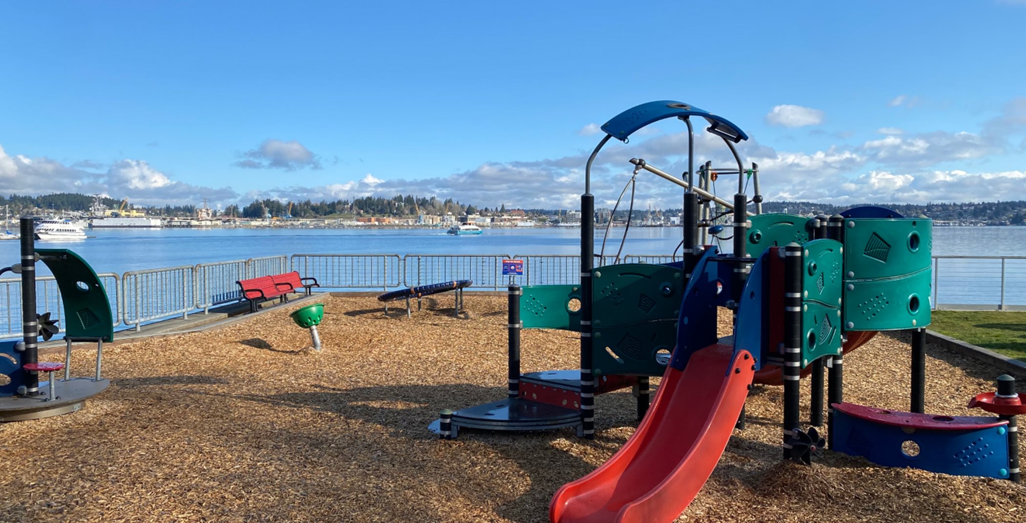 Playground overlooking the Puget Sound