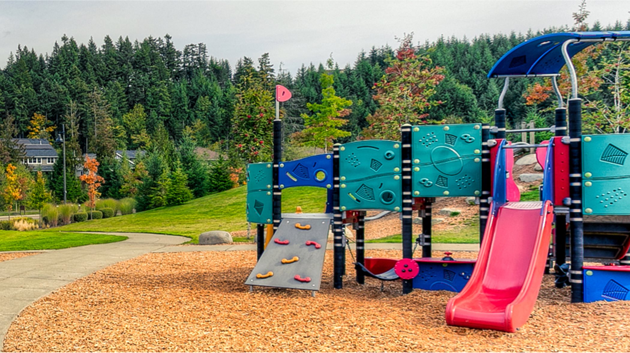 tot lot playground structure with slide
