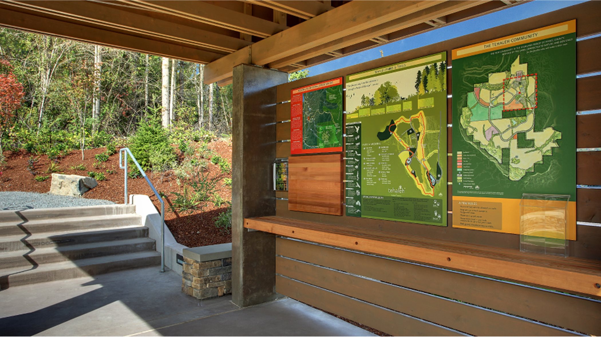 Outdoor map of hiking trails