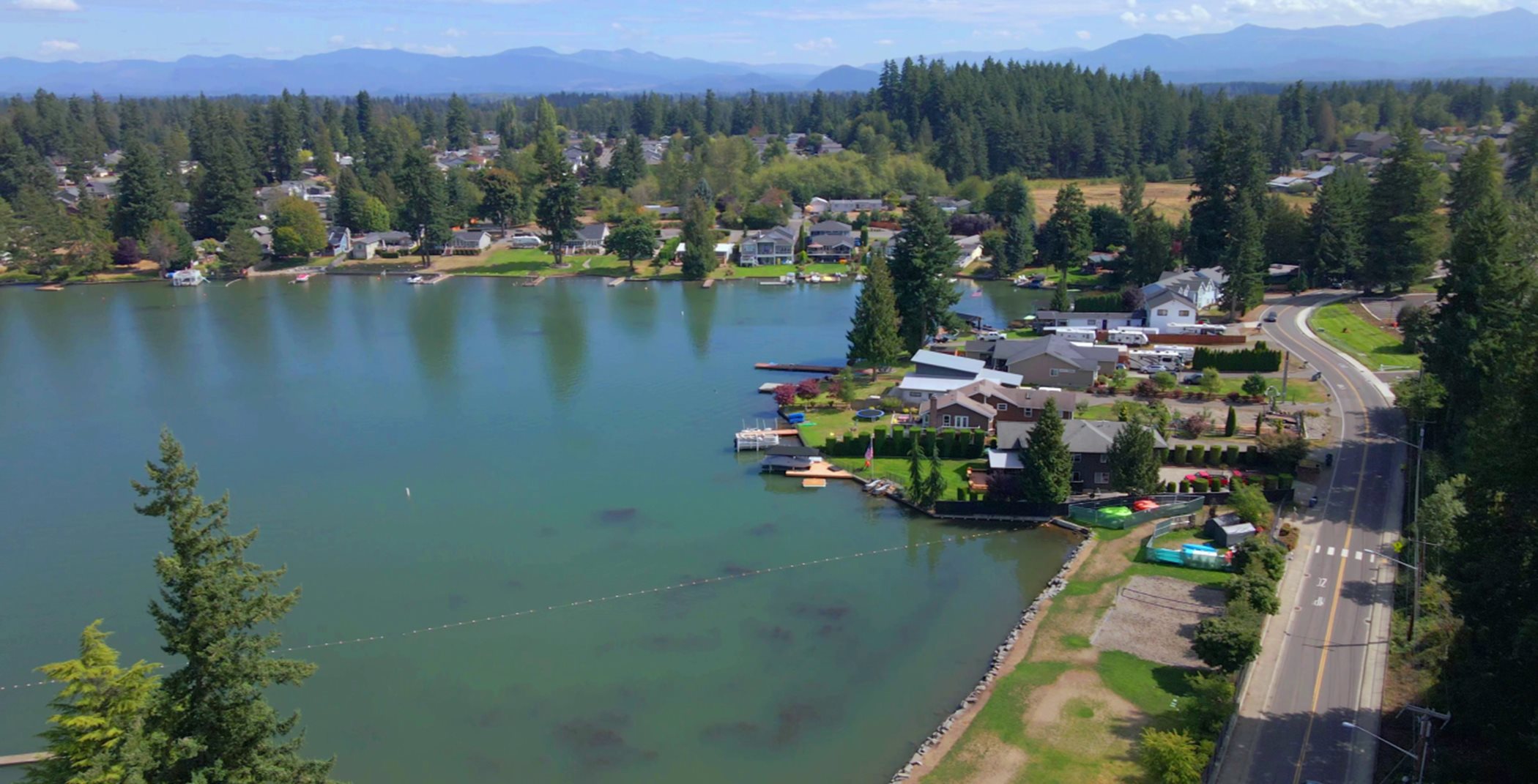 Aerial view of Lake Tapps