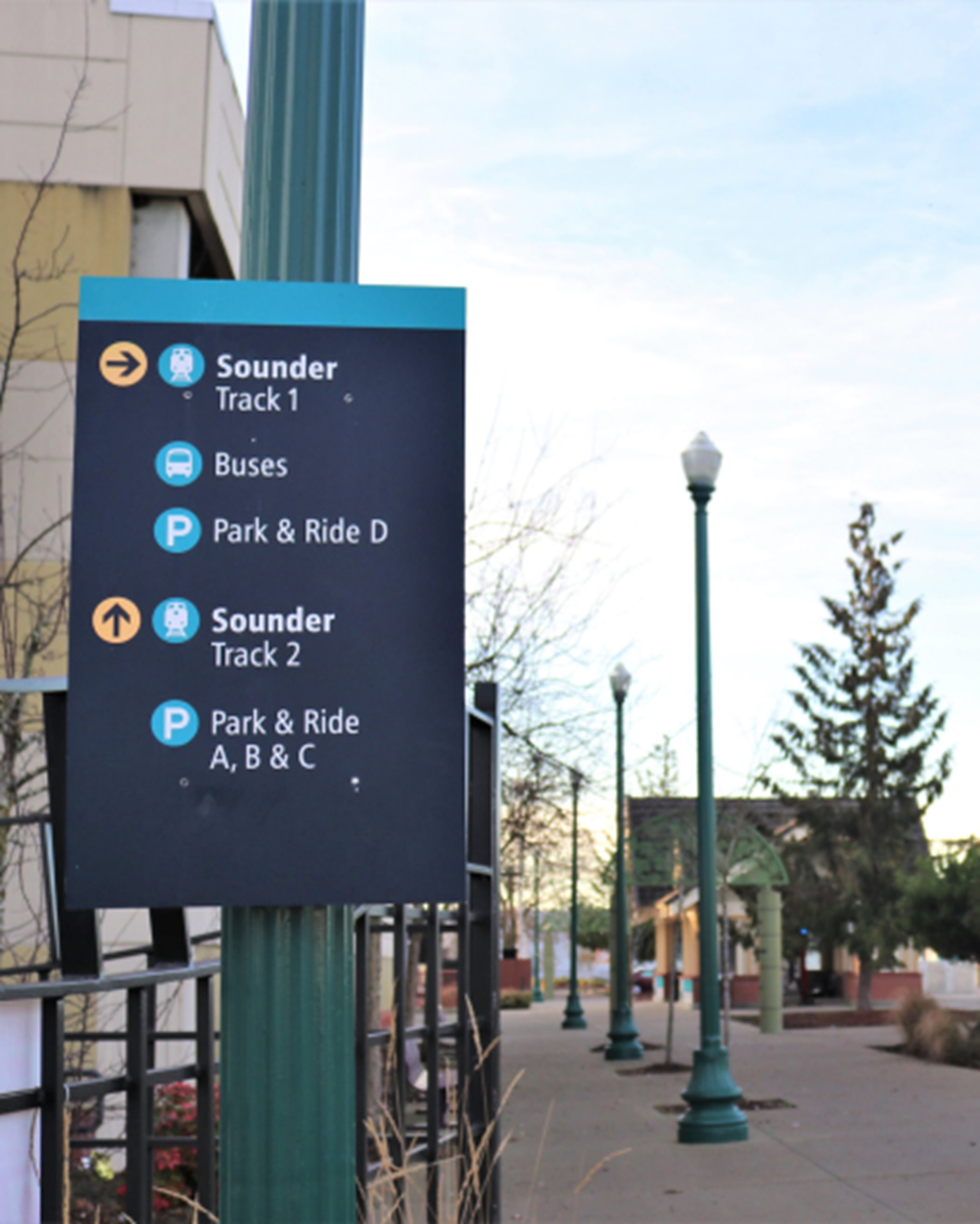 Puyallup bus station sign