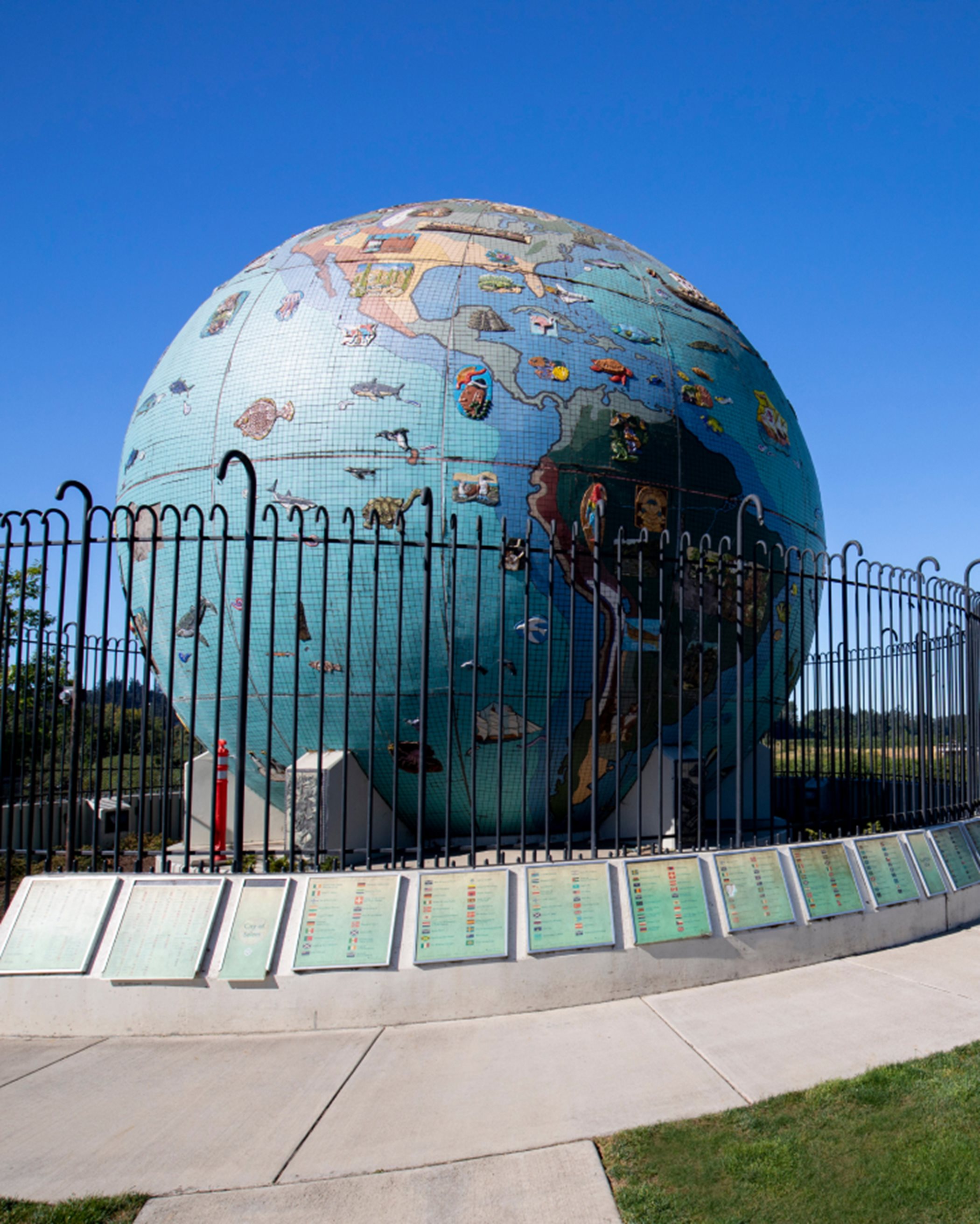 Eco-Earth Globe sculpture