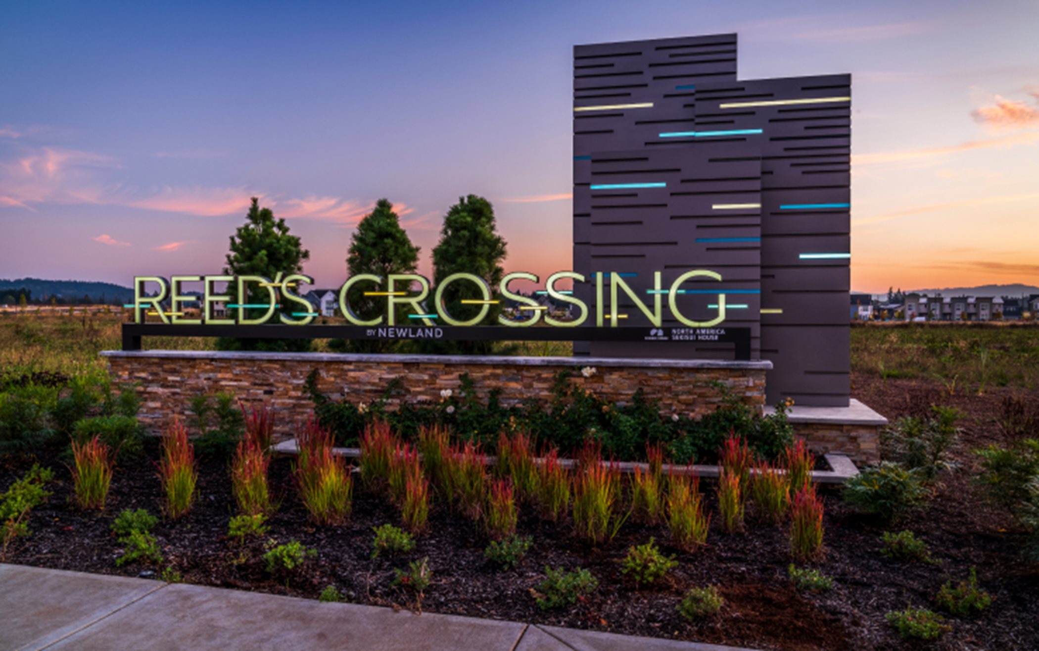 Reed's Crossing Entrance sign