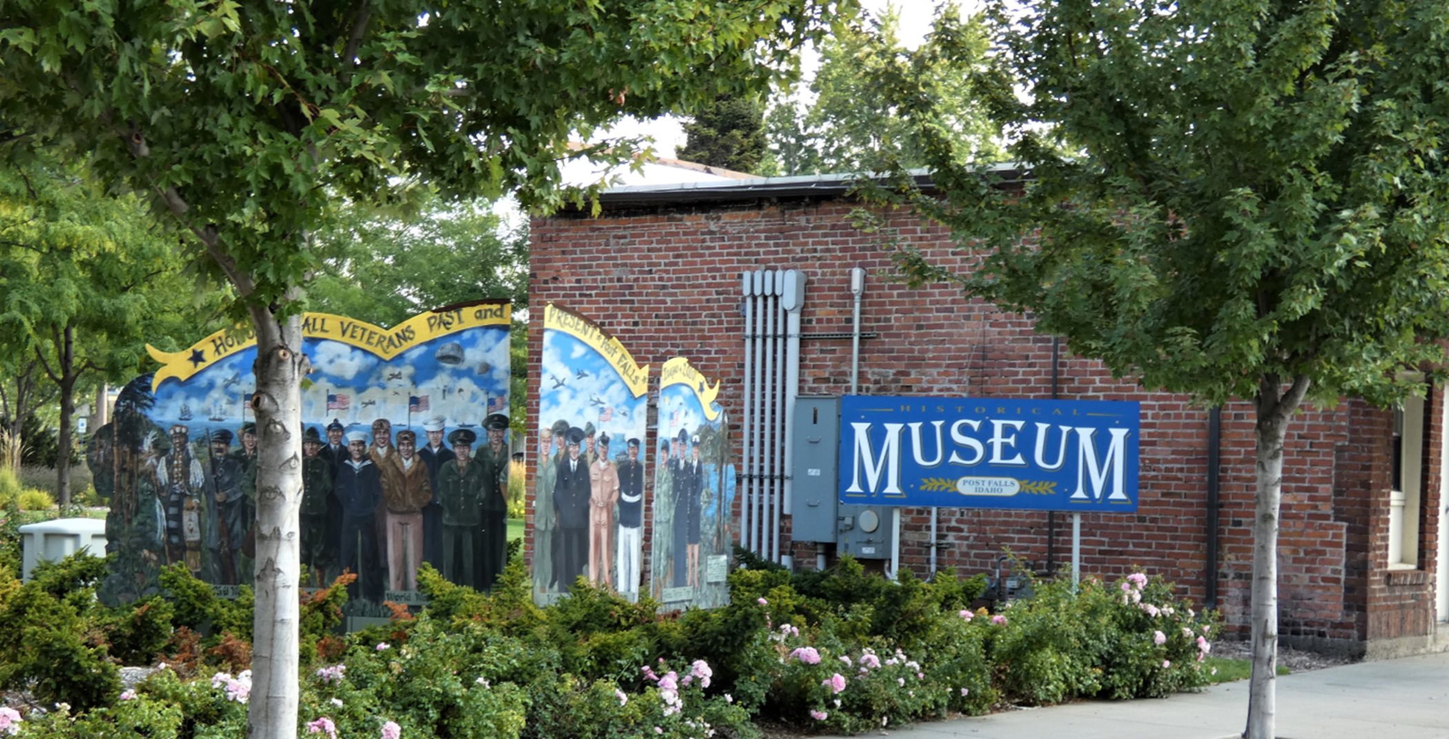 Post Falls Museum entrance sign