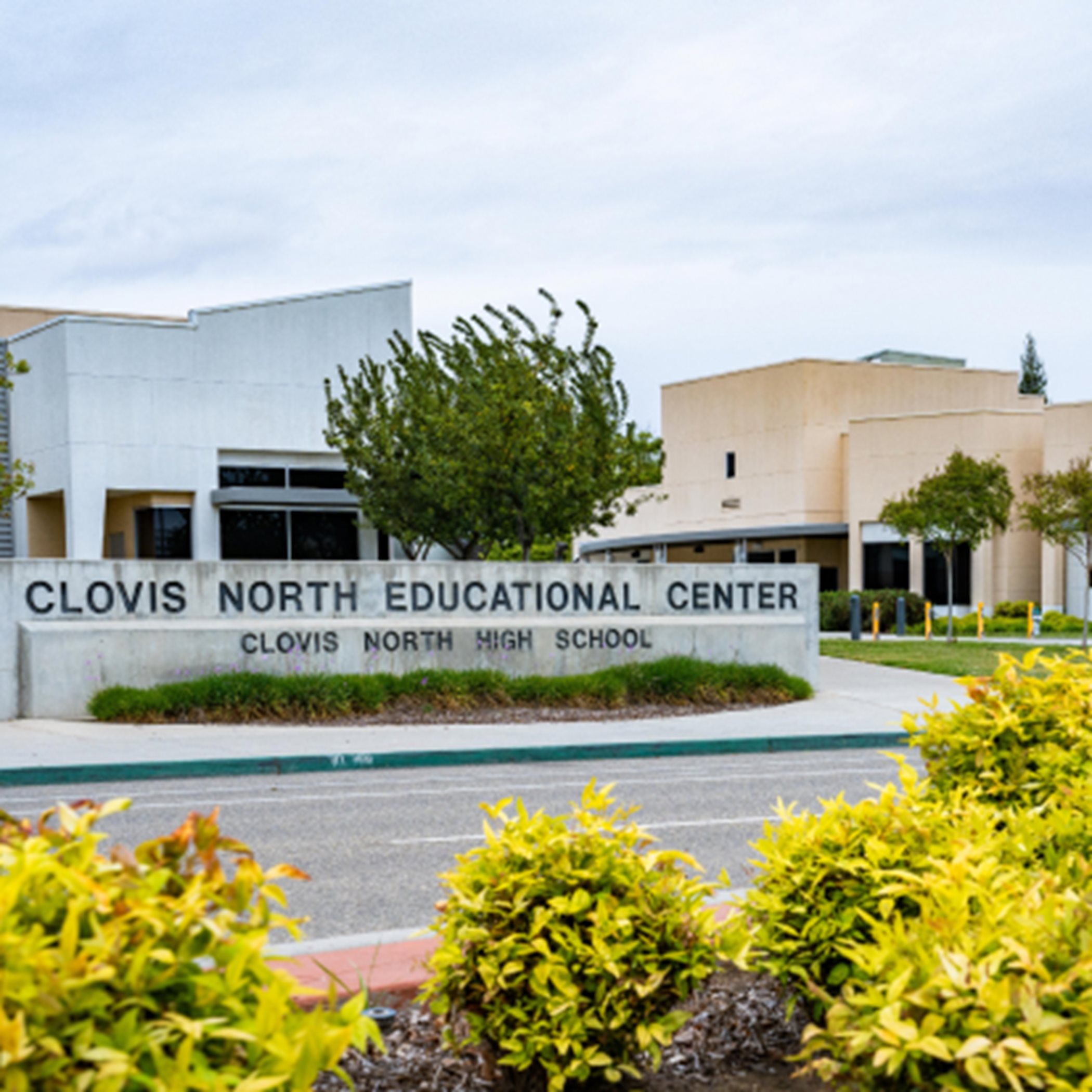 Entrance of Clovis North High School
