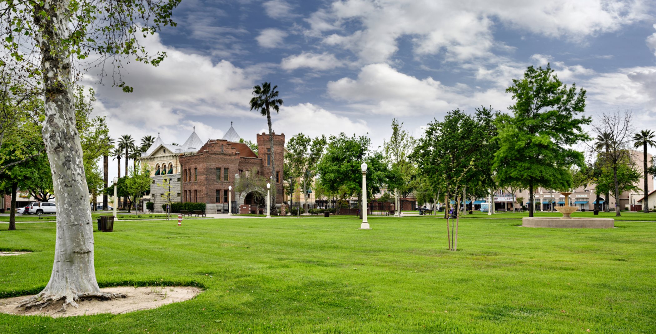 Civic Center park exterior with trees