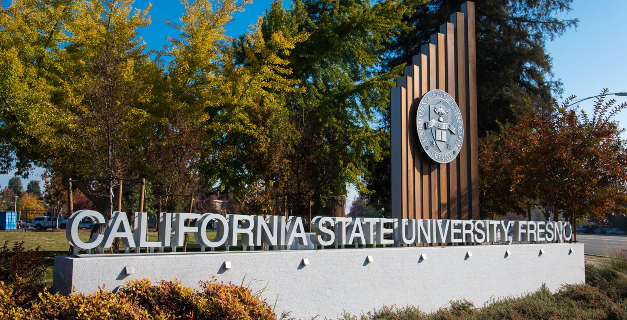 California State University Fresno monument sign