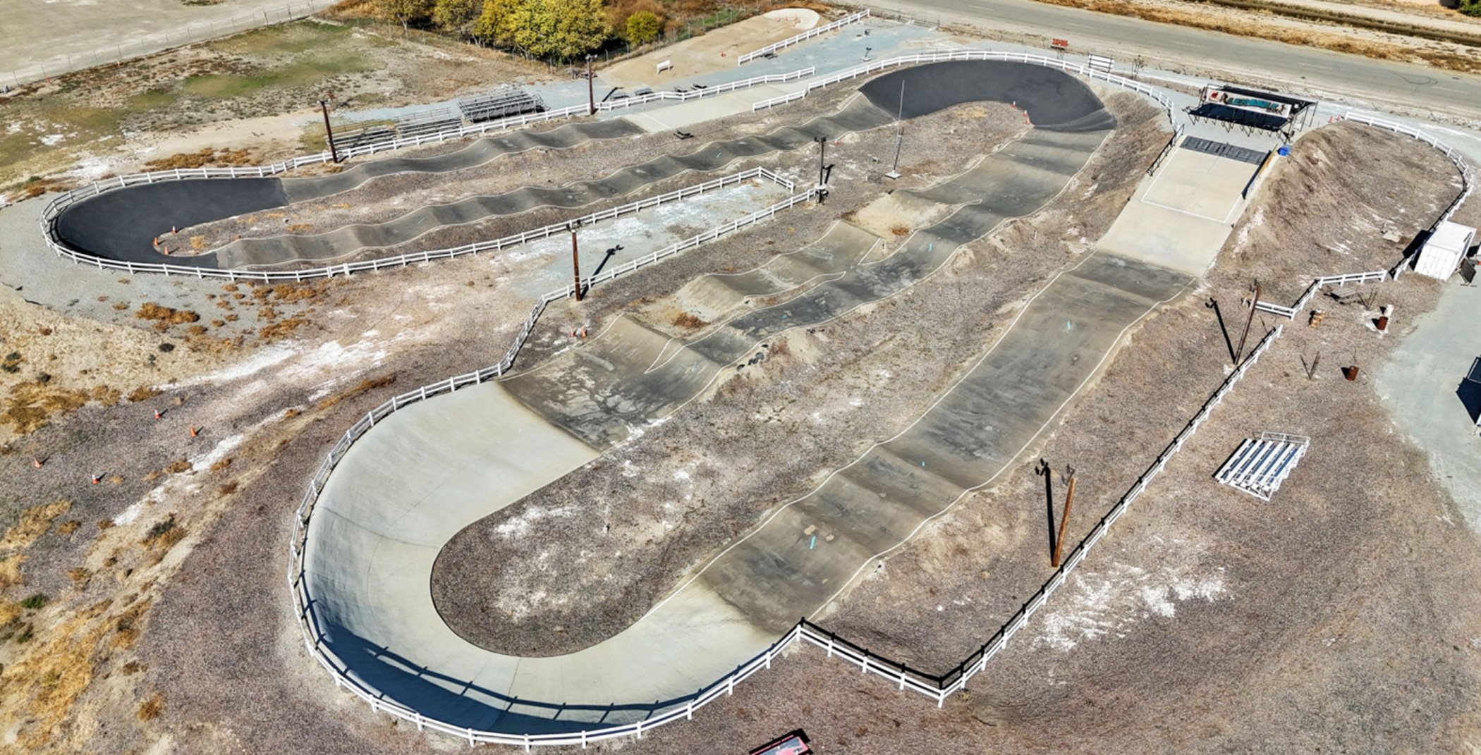 Lemoore Raceway aerial view of race track