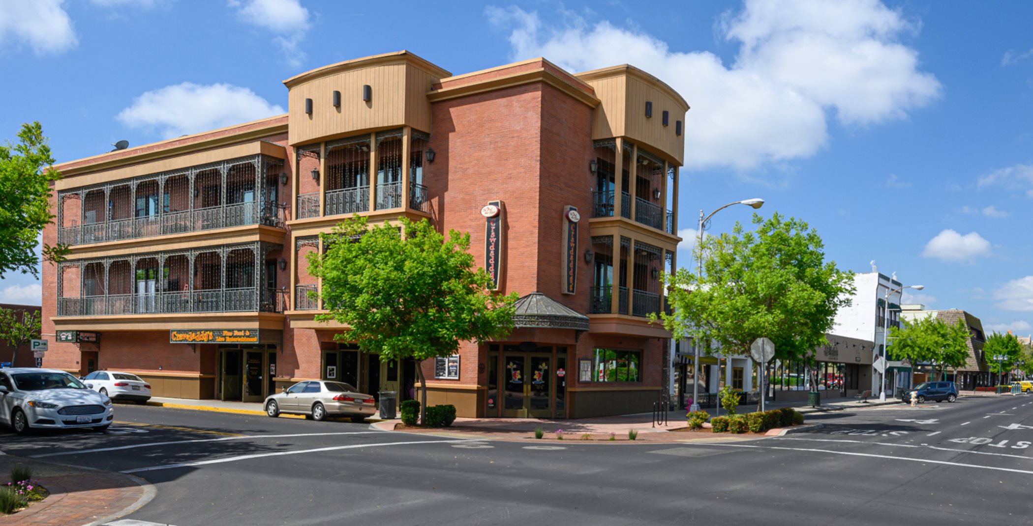 Downtown Visalia buildings and streets