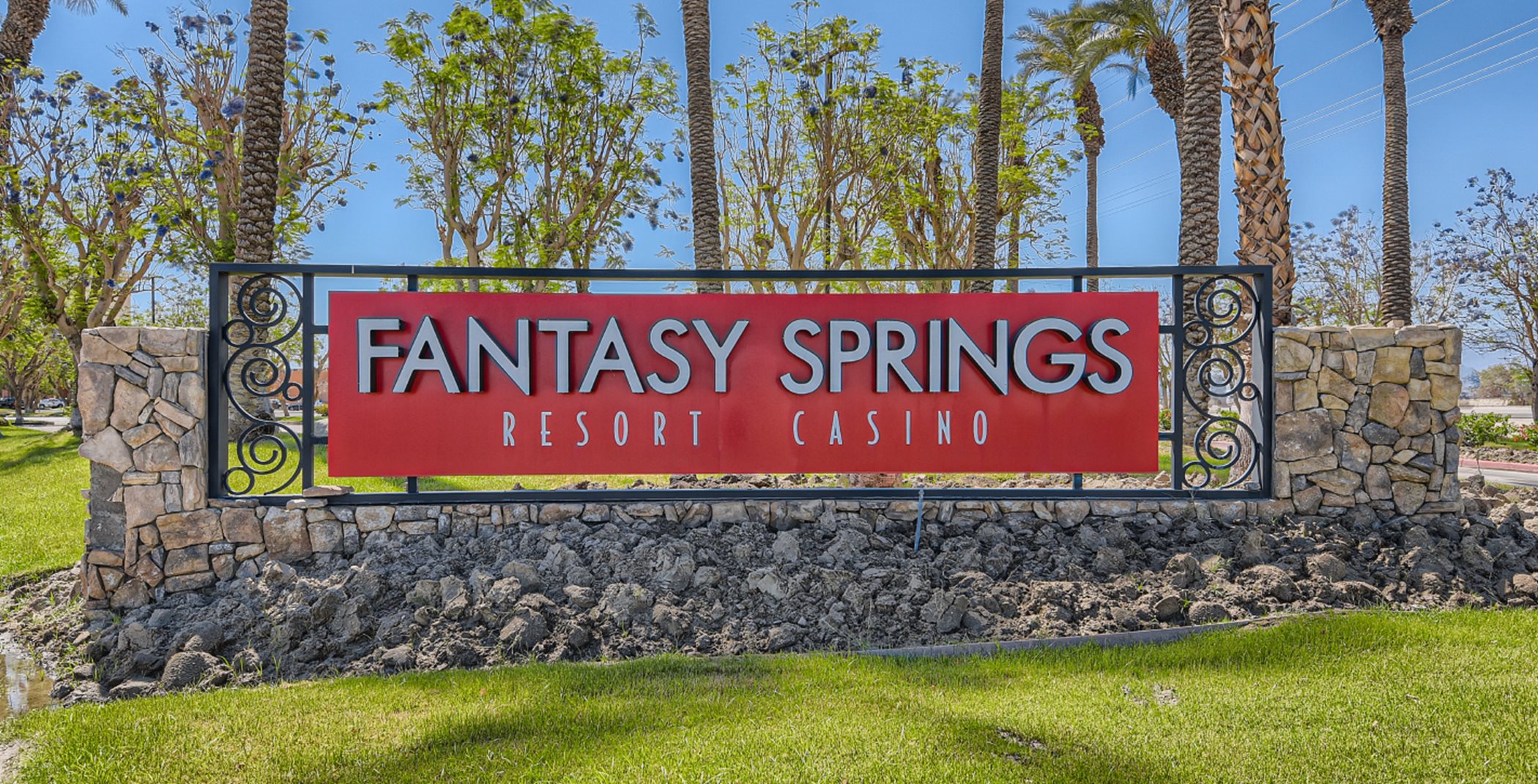 Fantasy Springs entry sign