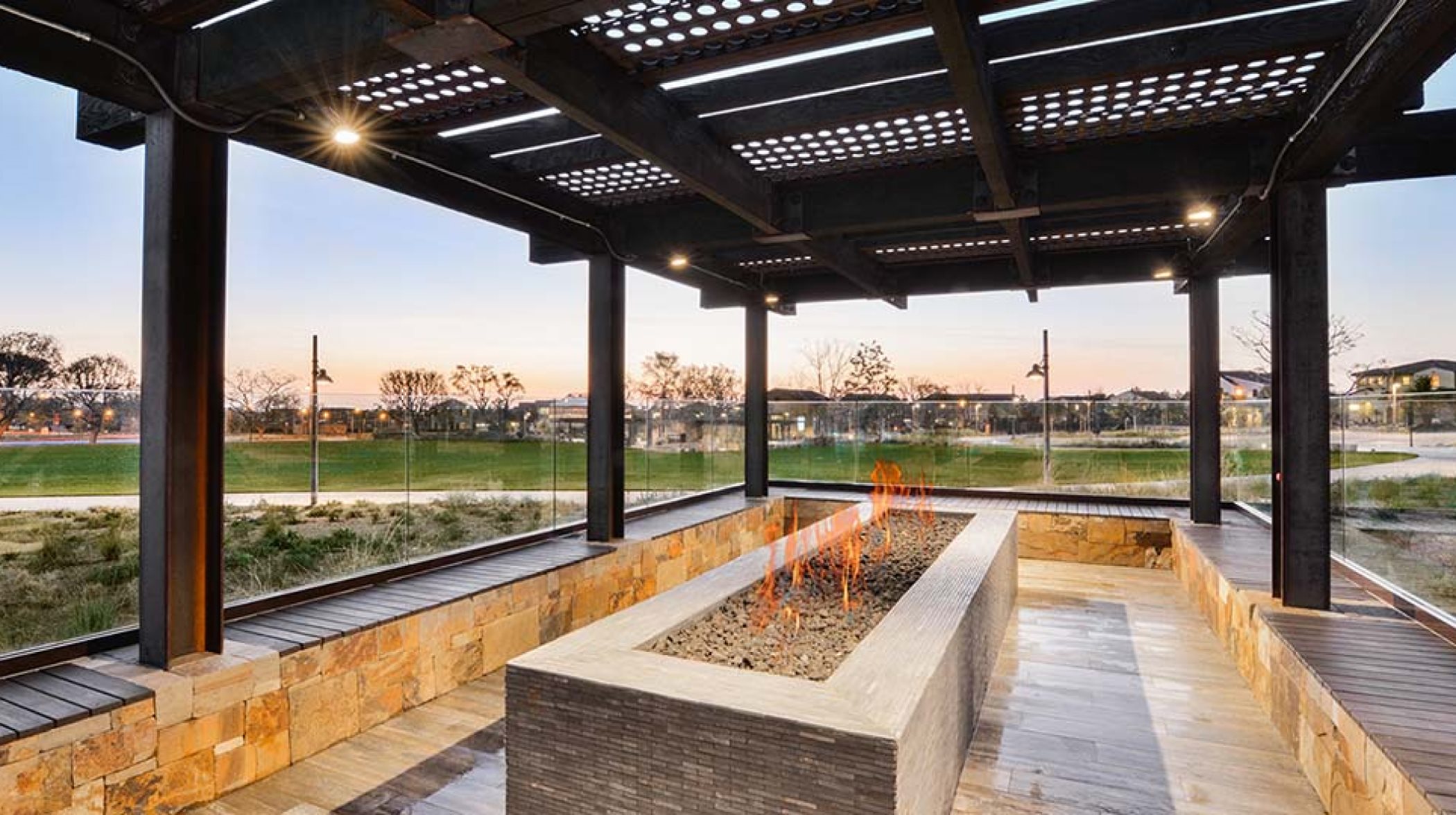 Great Park Neighborhoods Clubhouses, outdoor barbecues and firepits