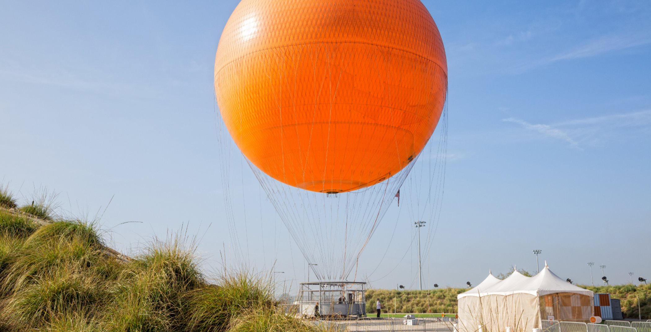 Orange balloon ride