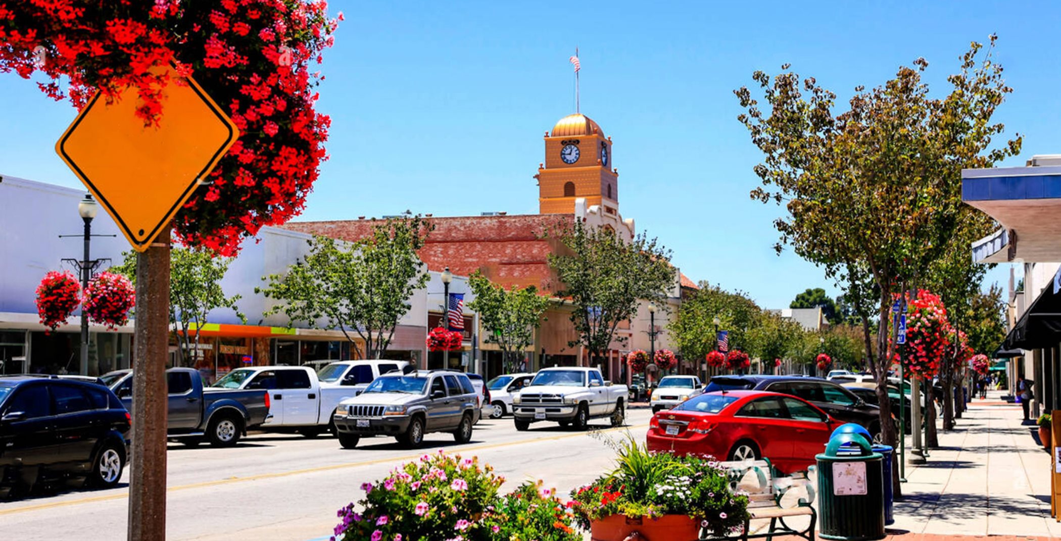 View of the downtown area in Santa Paula