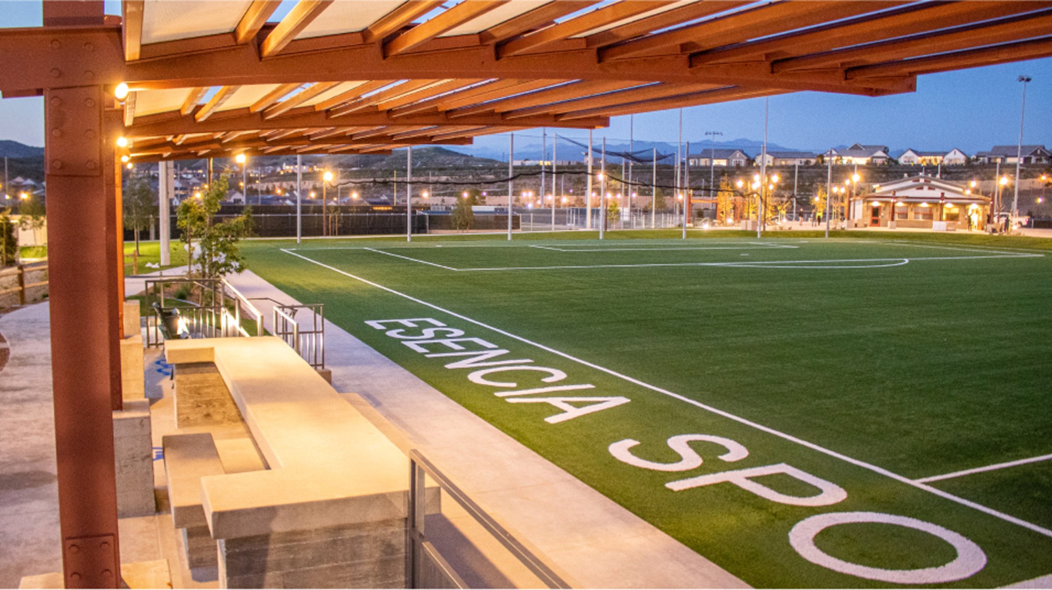 Soccer field at Escencia Sports park