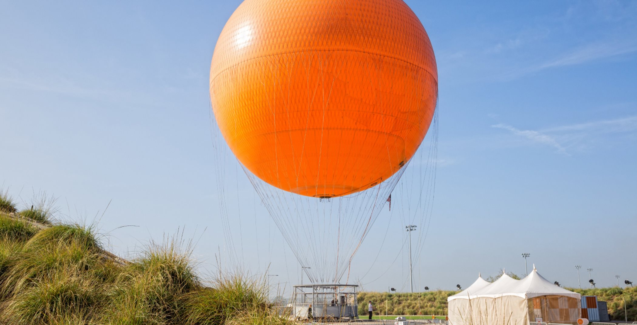 Orange airballoon daylight
