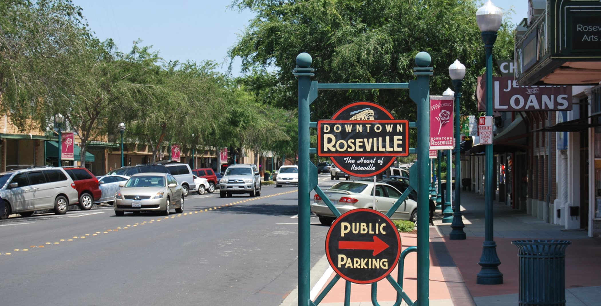 Downtown Roseville street view