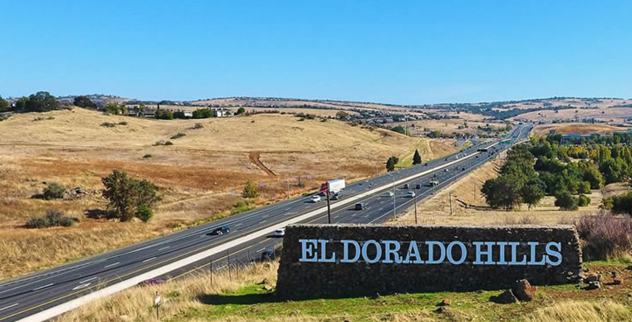 El Dorado Hills Sign with road