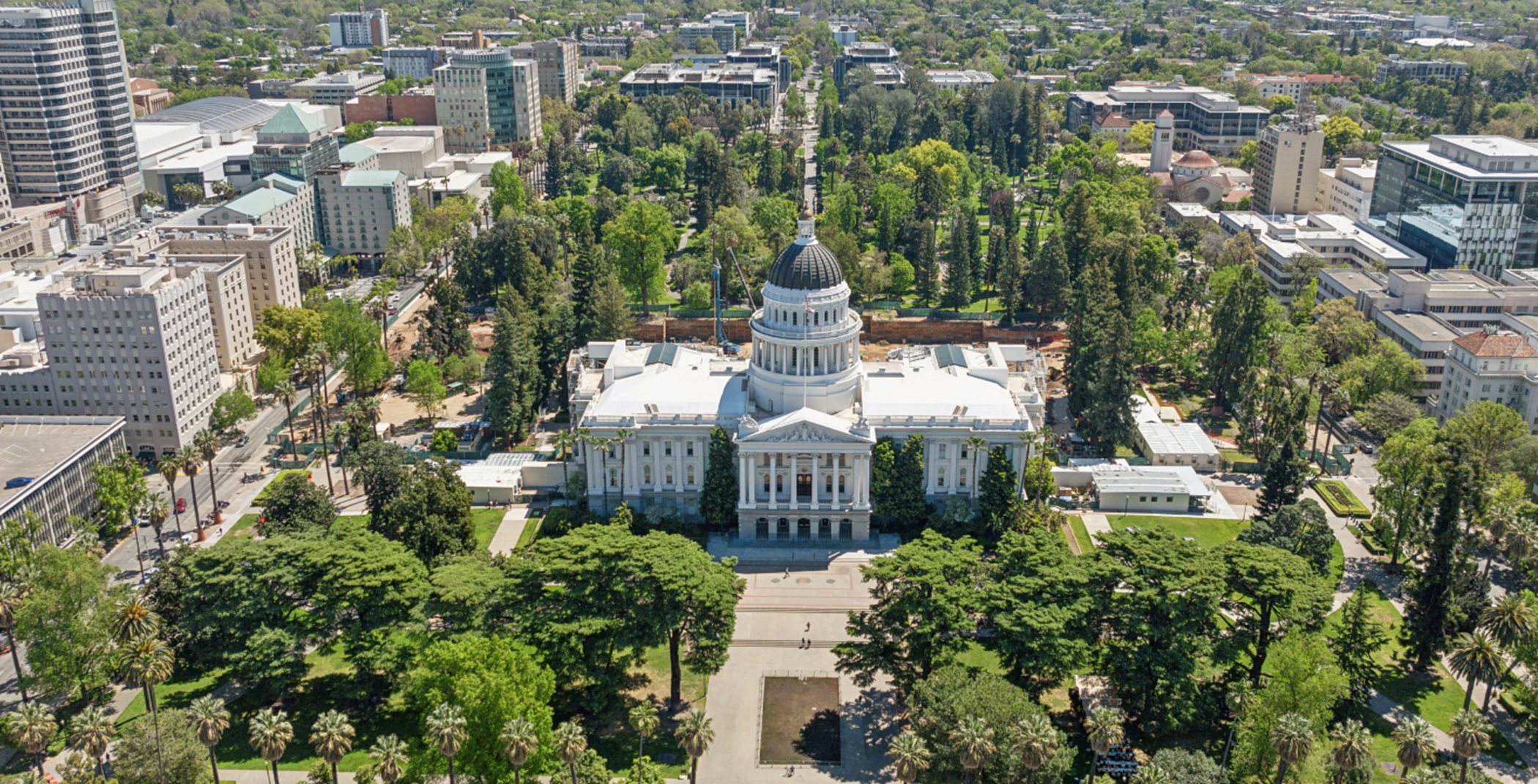 California State Capitol Park aerial view