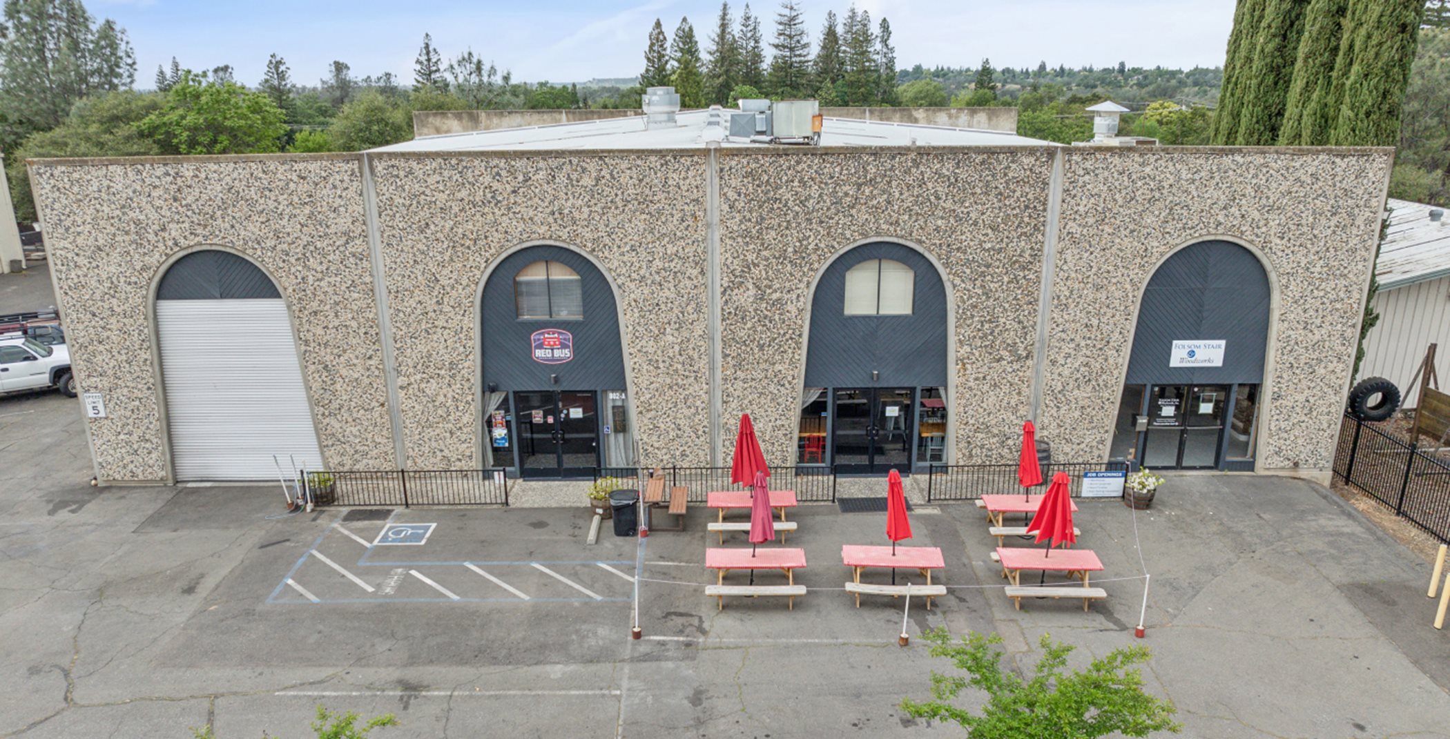 Red Bus Brewing Company aerial view