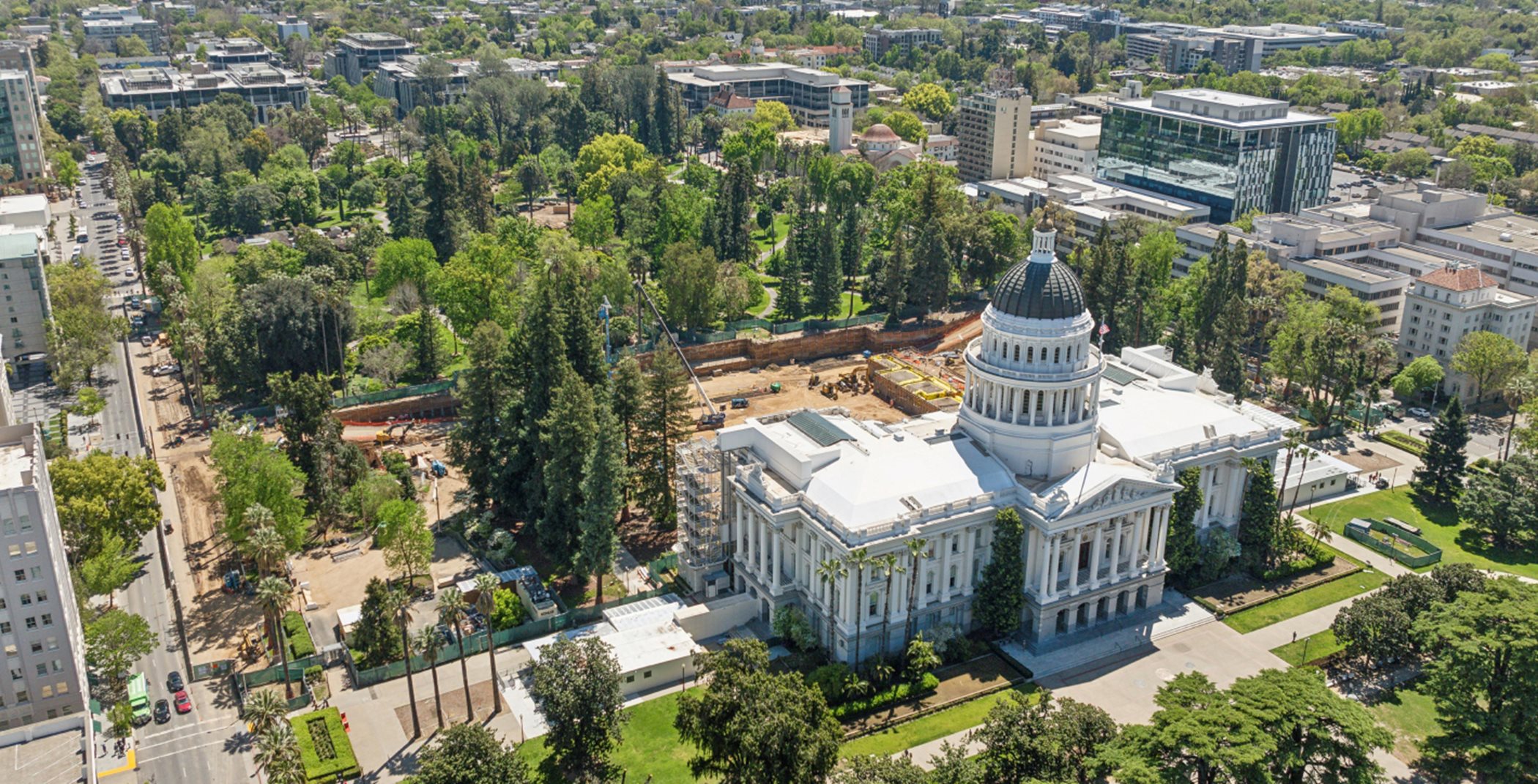 California State Capitol Museum aerial view